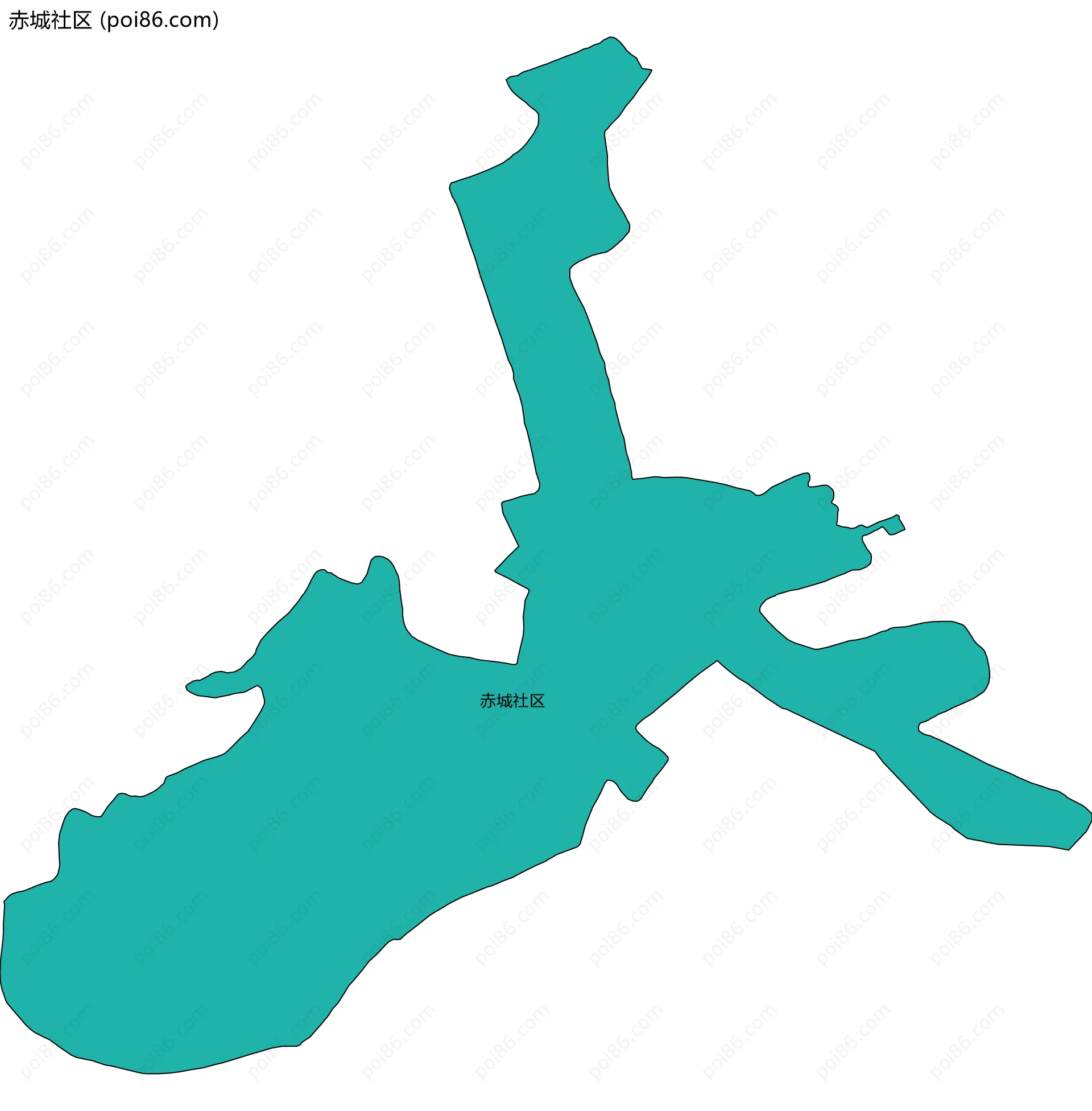 赤城社区边界地图