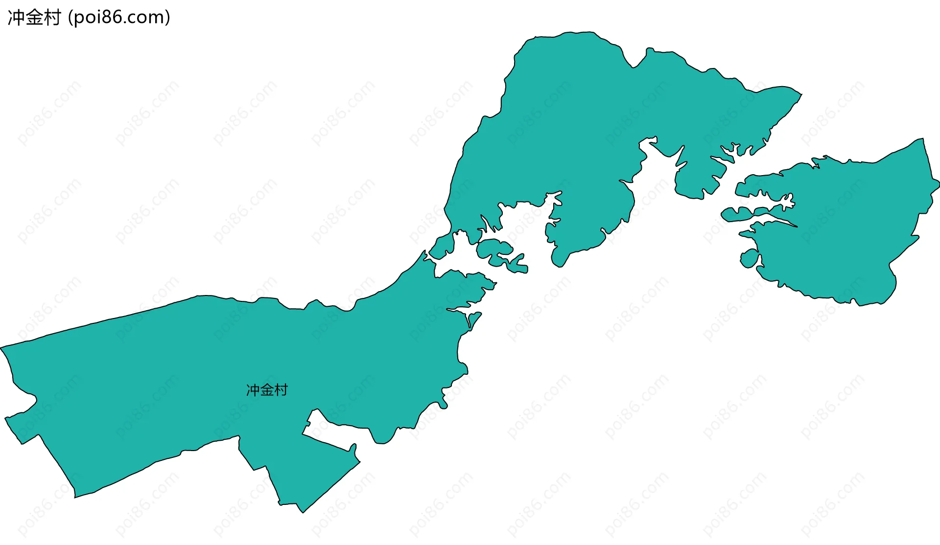 冲金村边界地图