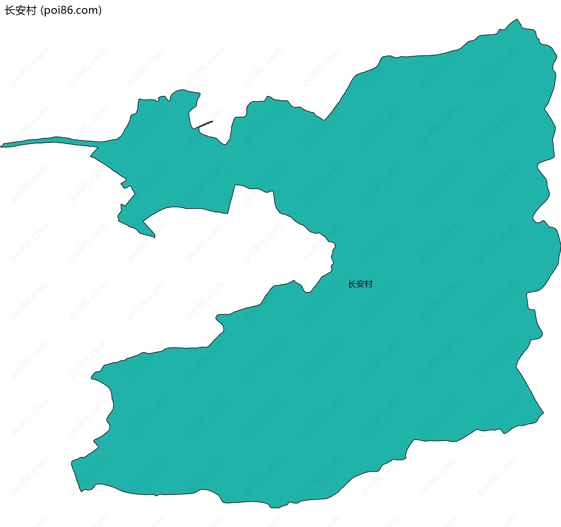 长安村边界地图