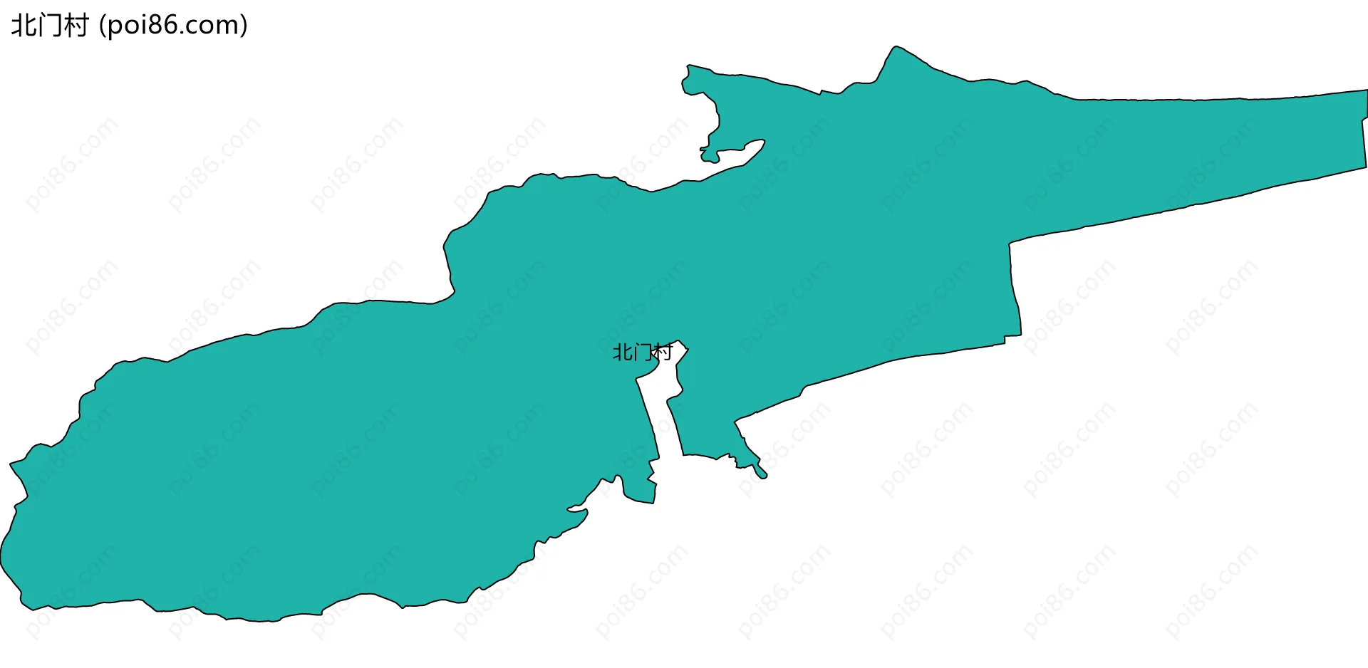 北门村边界地图