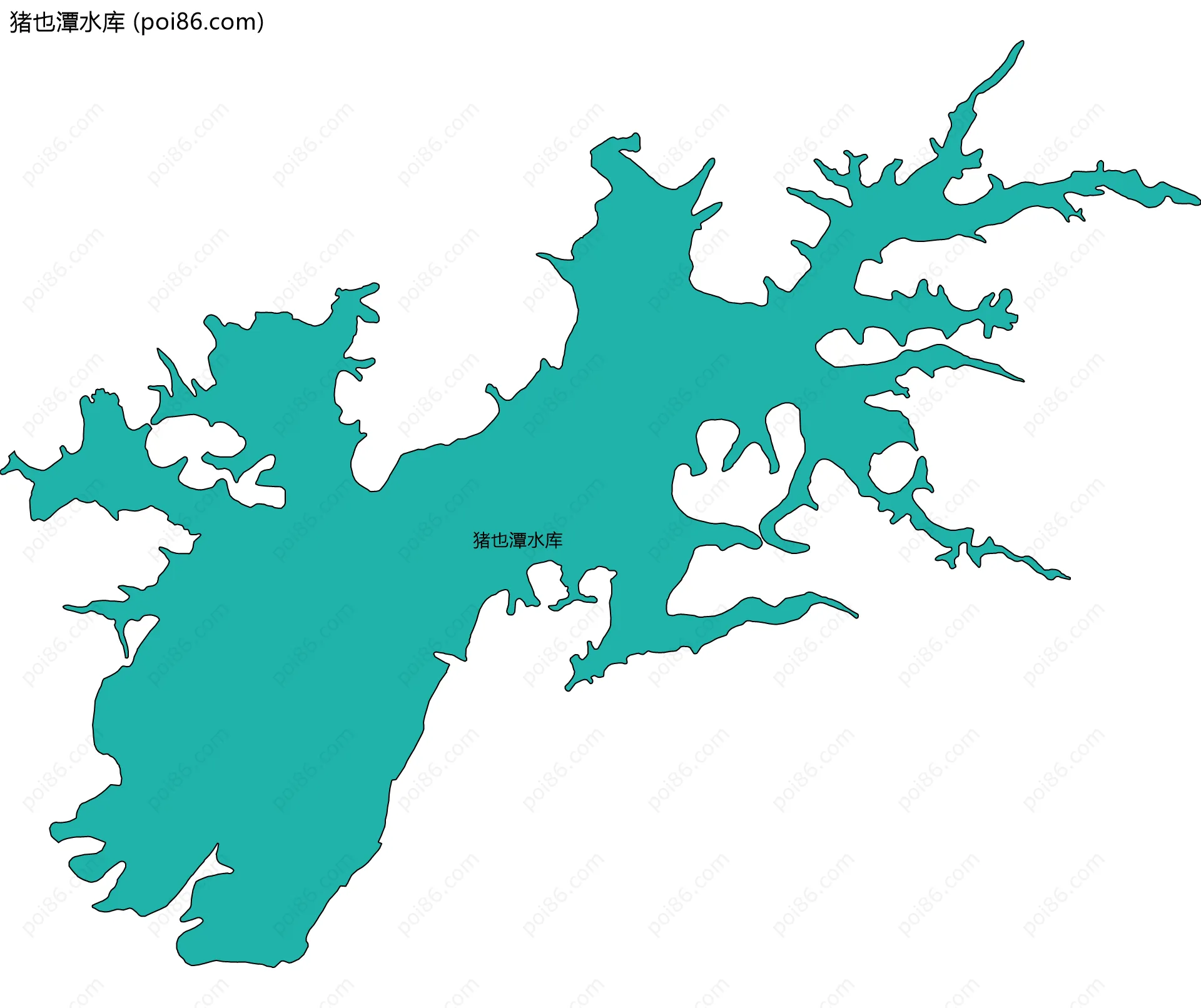 猪也潭水库边界地图