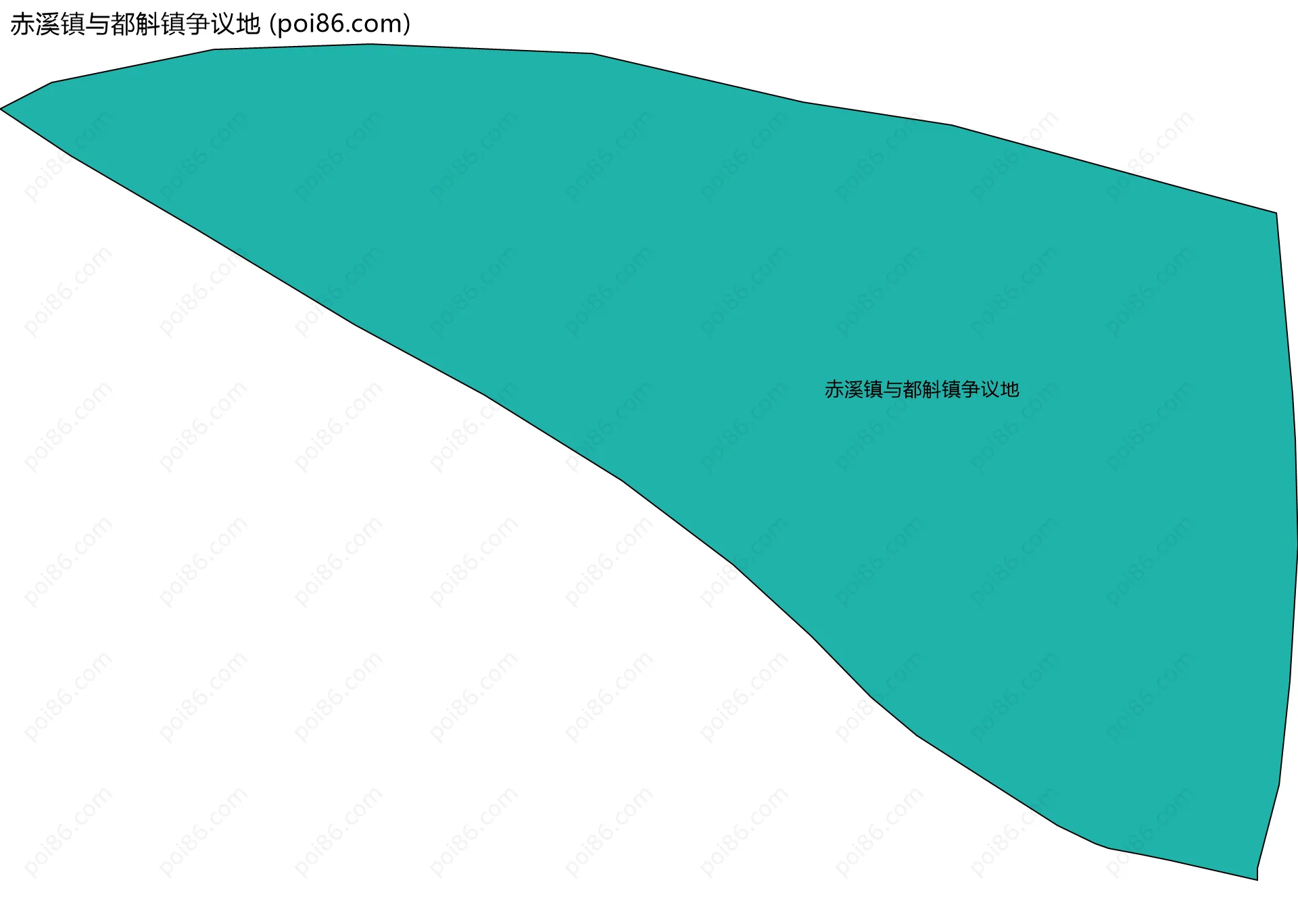 赤溪镇与都斛镇争议地边界地图