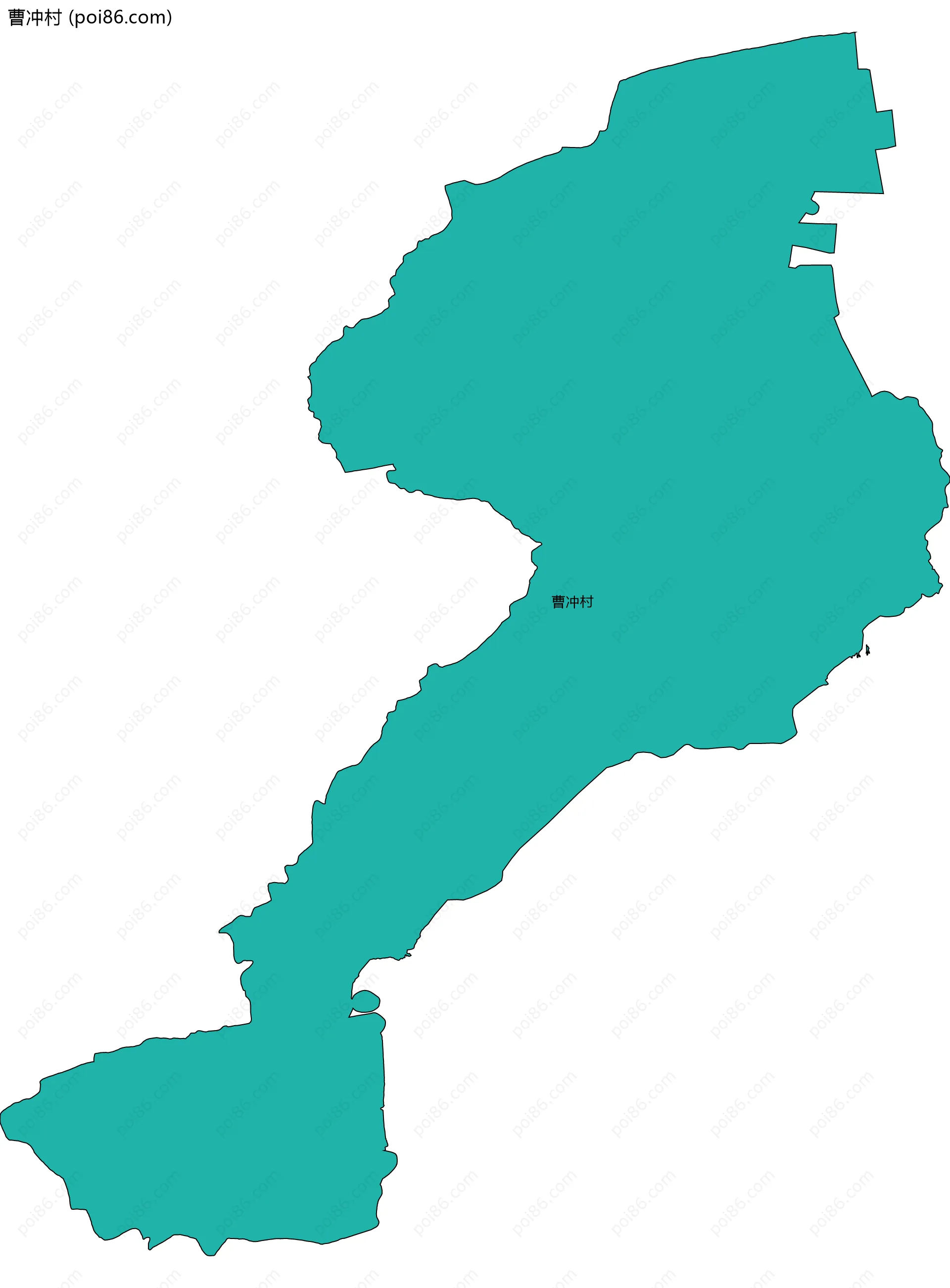 曹冲村边界地图