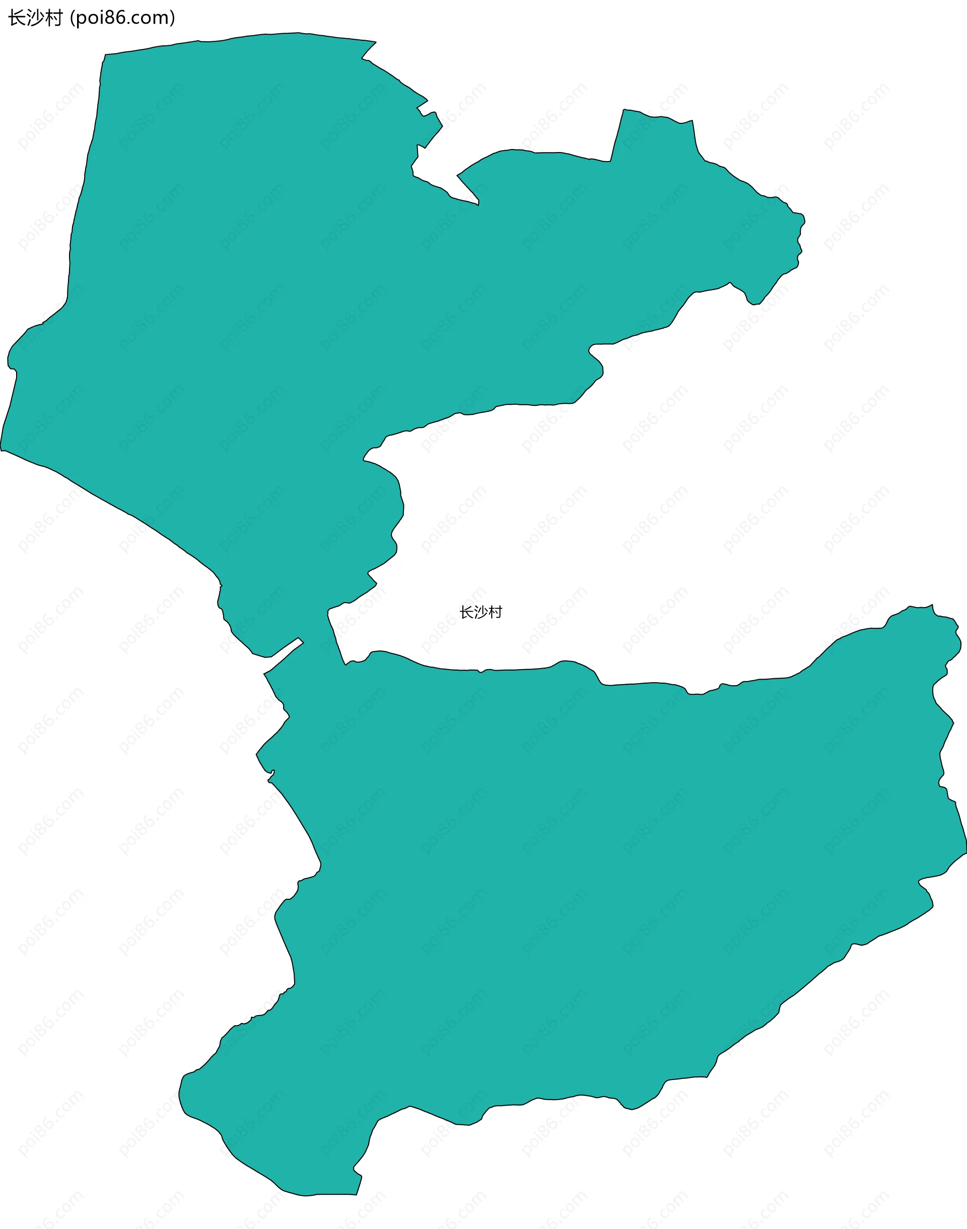 长沙村边界地图