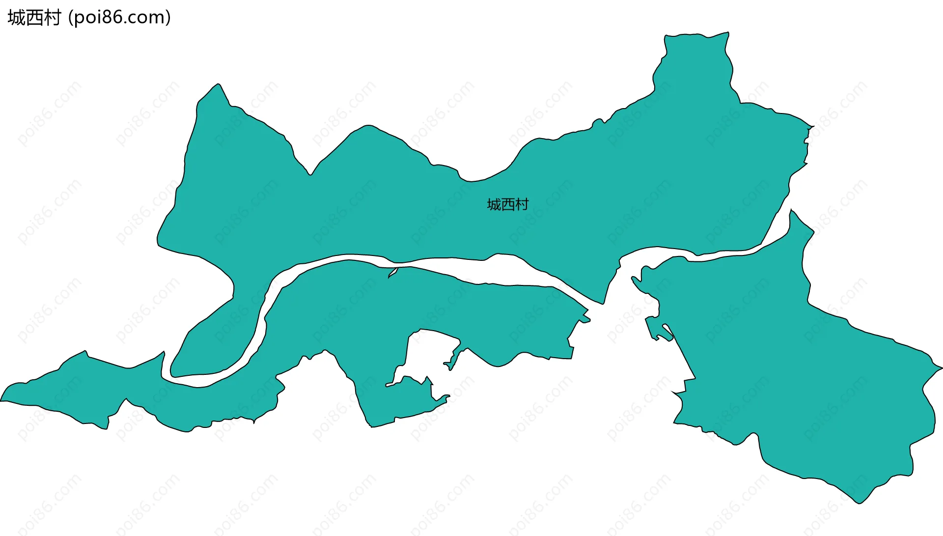 城西村边界地图