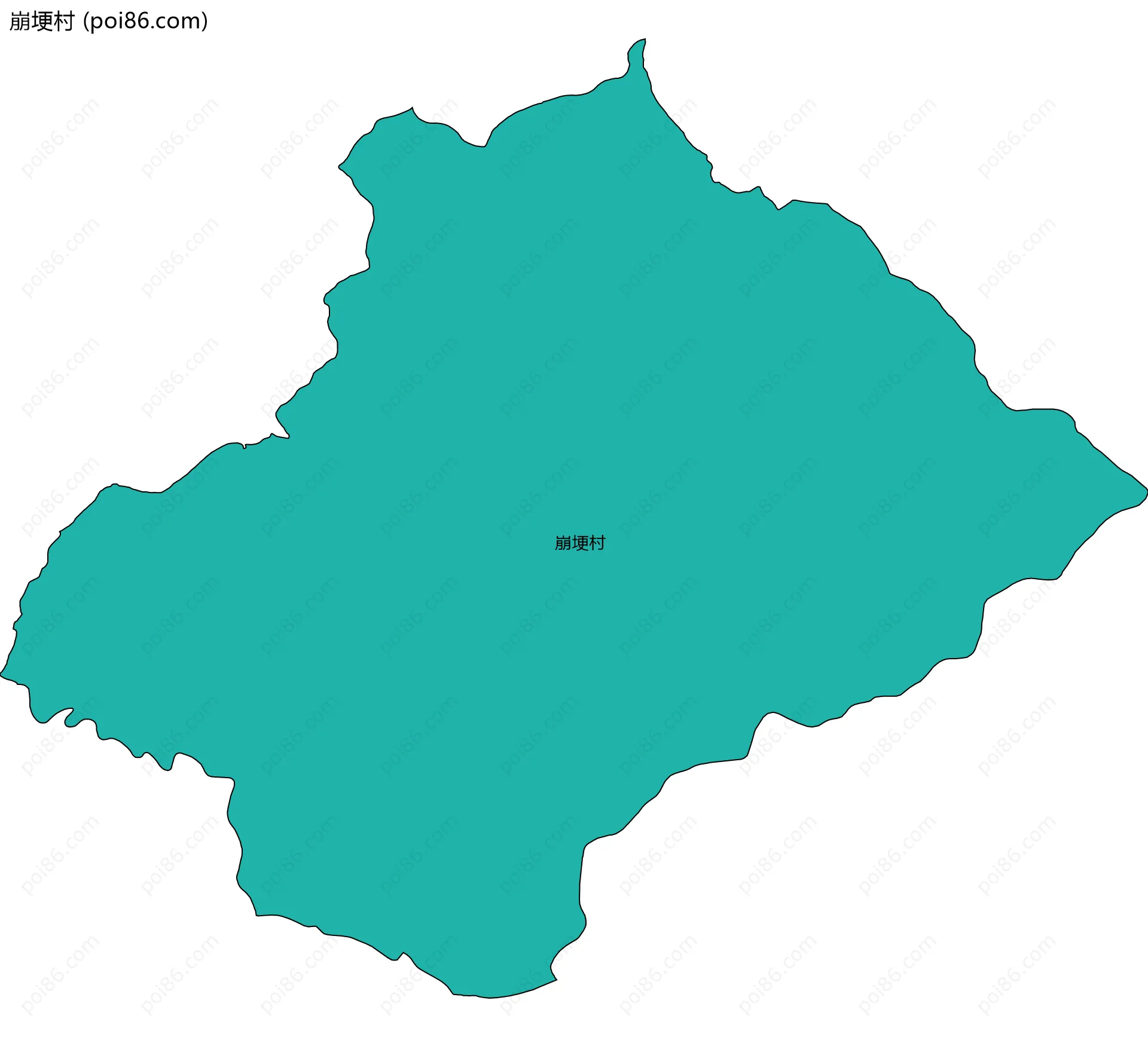 崩埂村边界地图