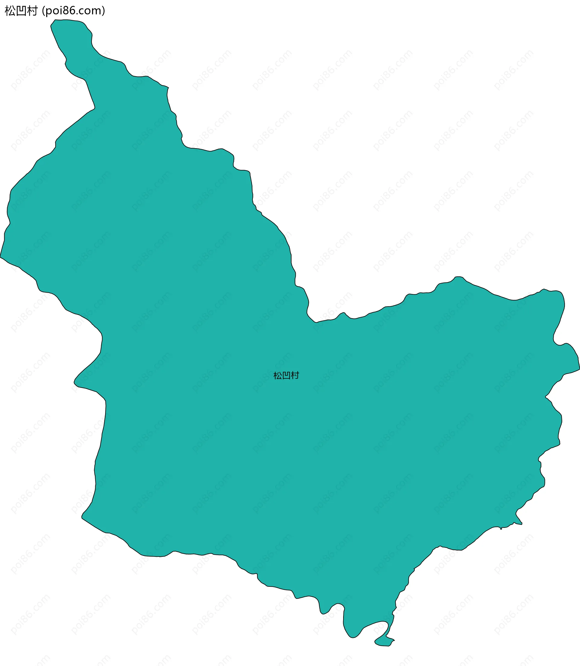 松凹村边界地图