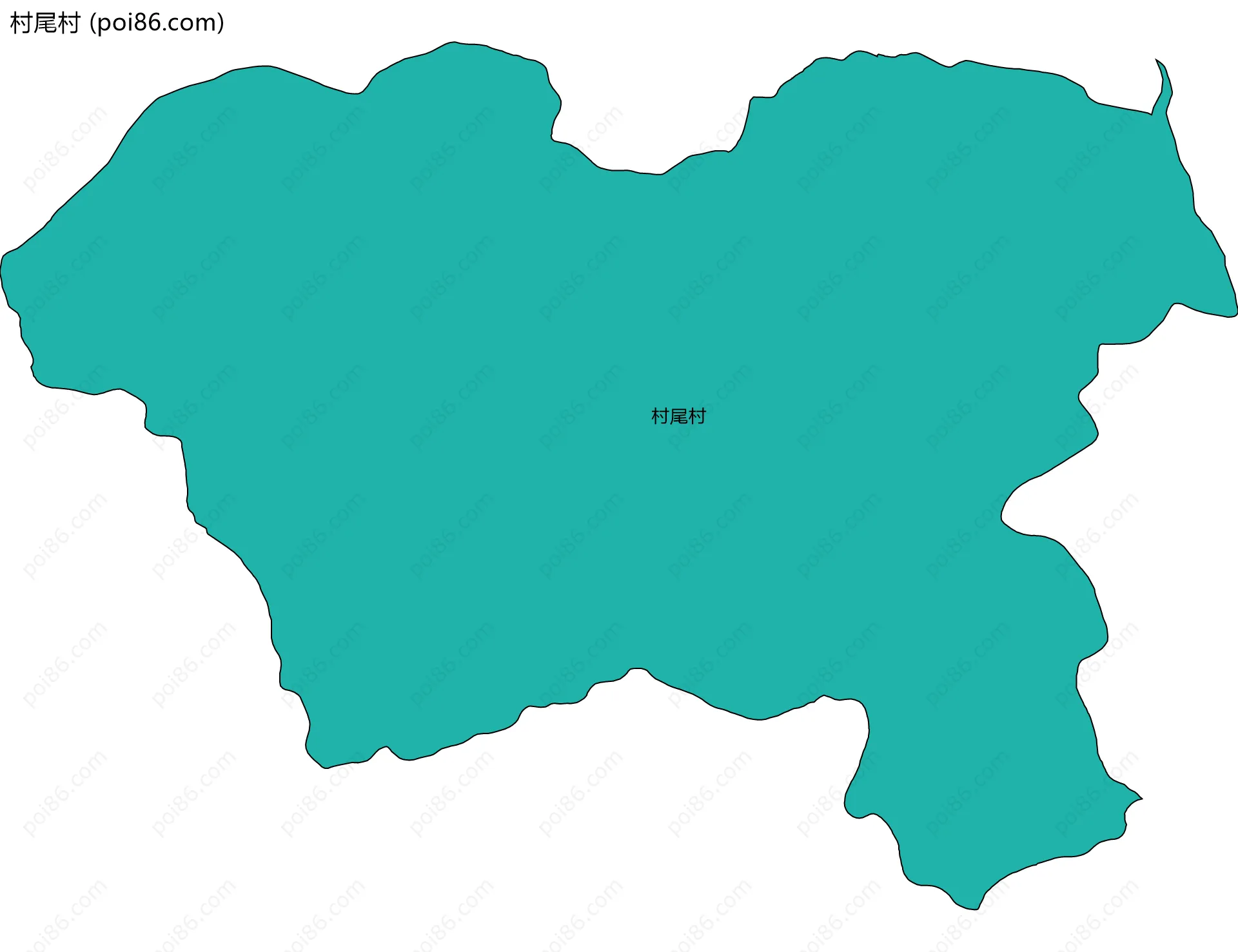 村尾村边界地图