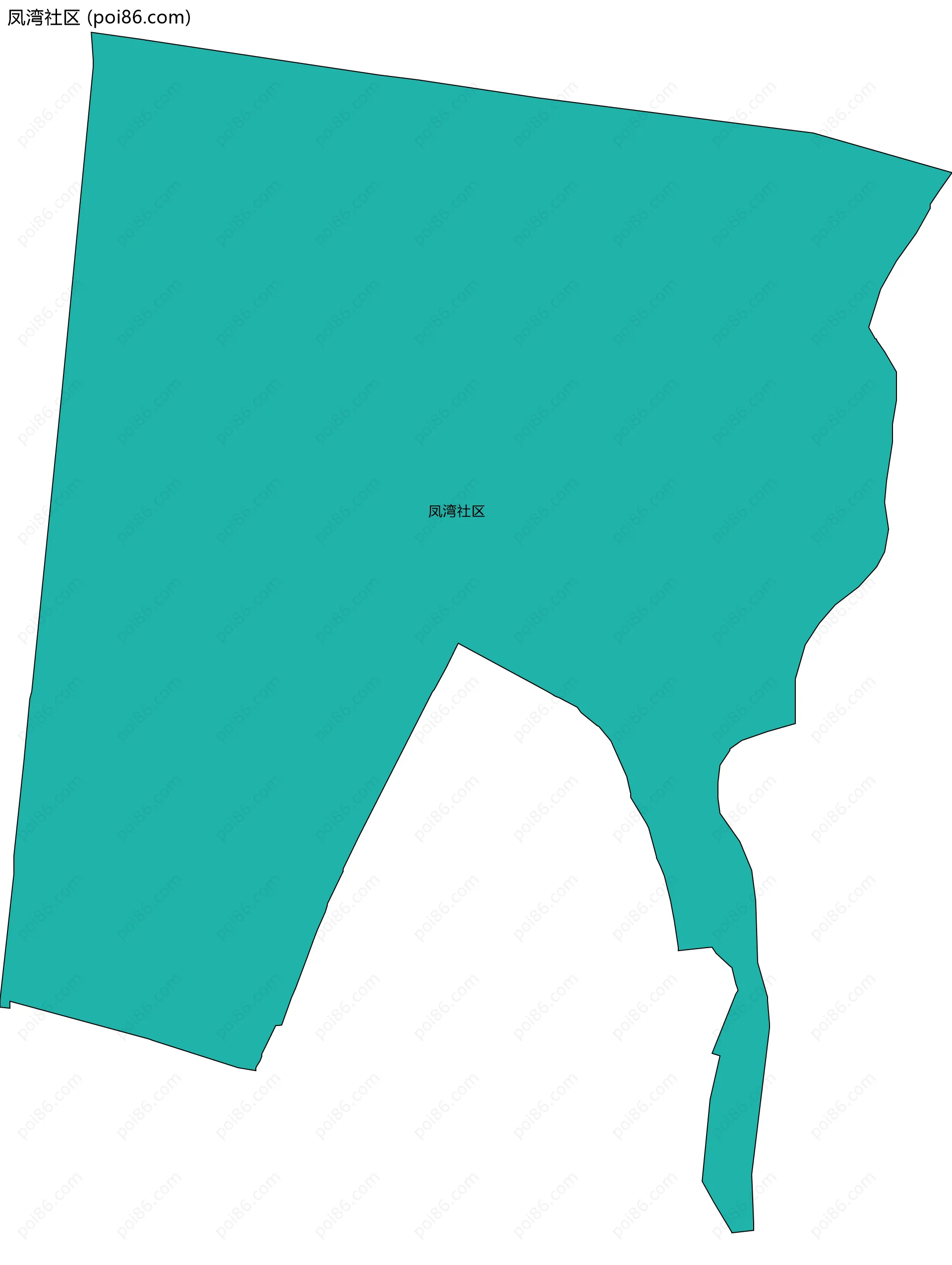 凤湾社区边界地图