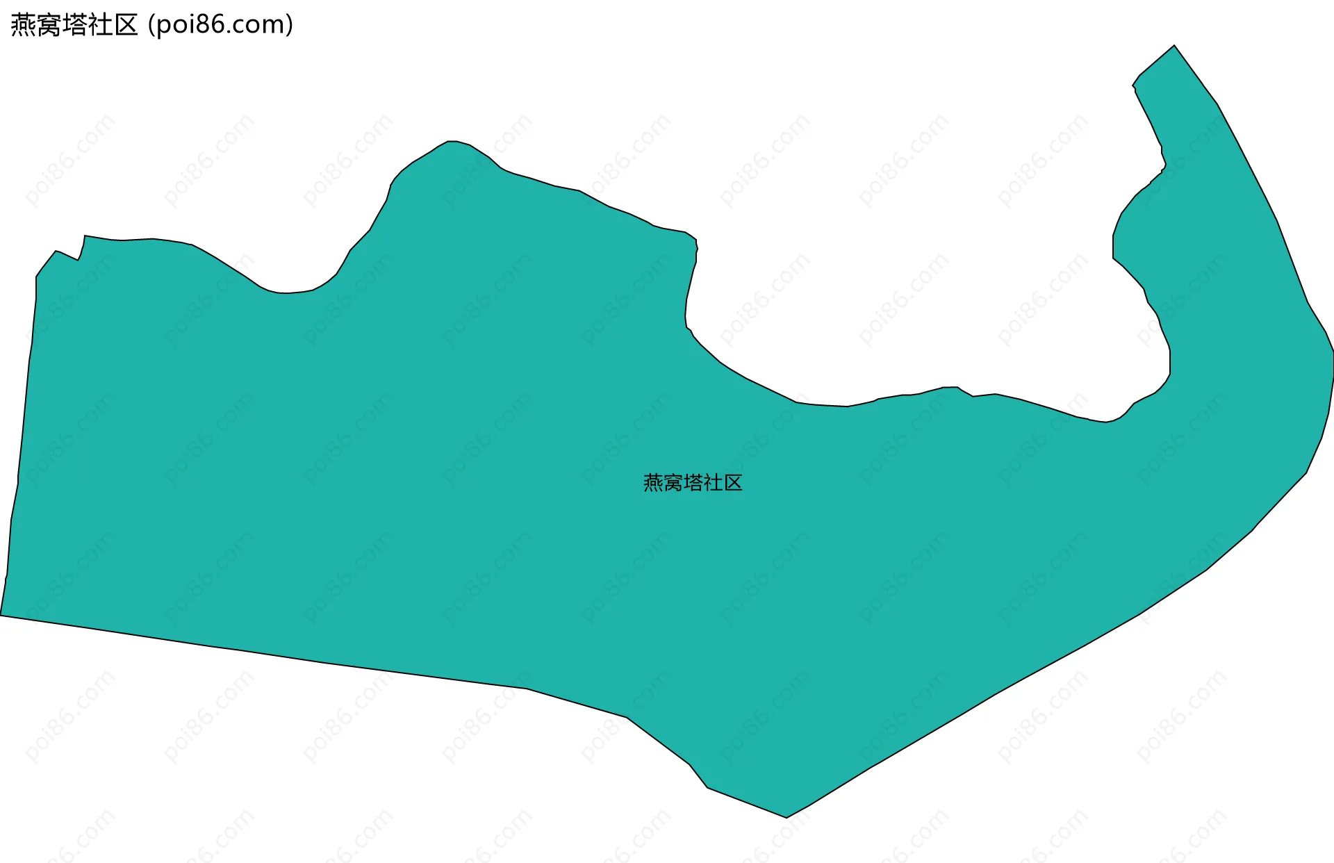 燕窝塔社区边界地图