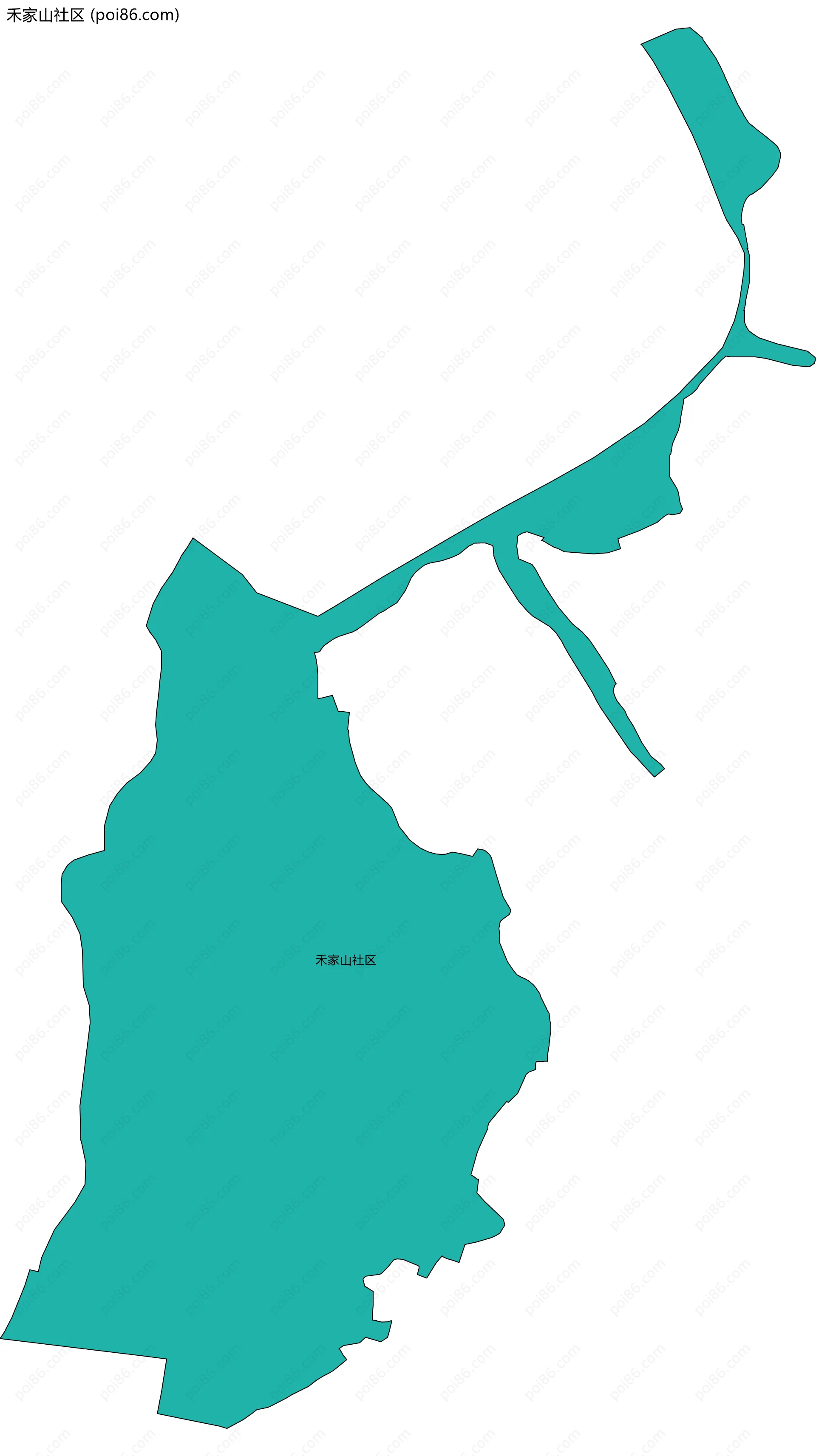 禾家山社区边界地图