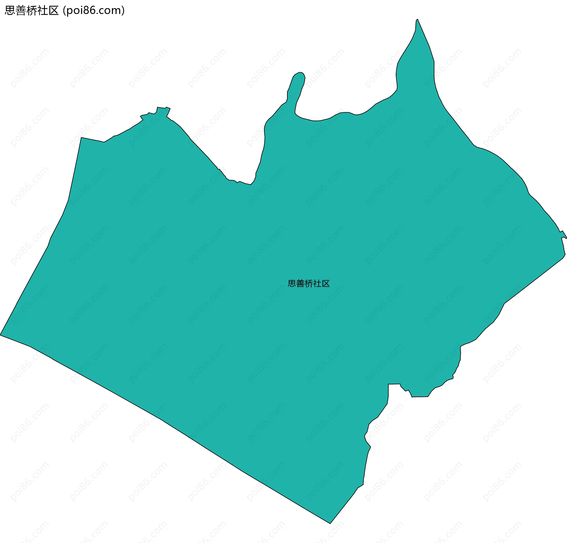 思善桥社区边界地图