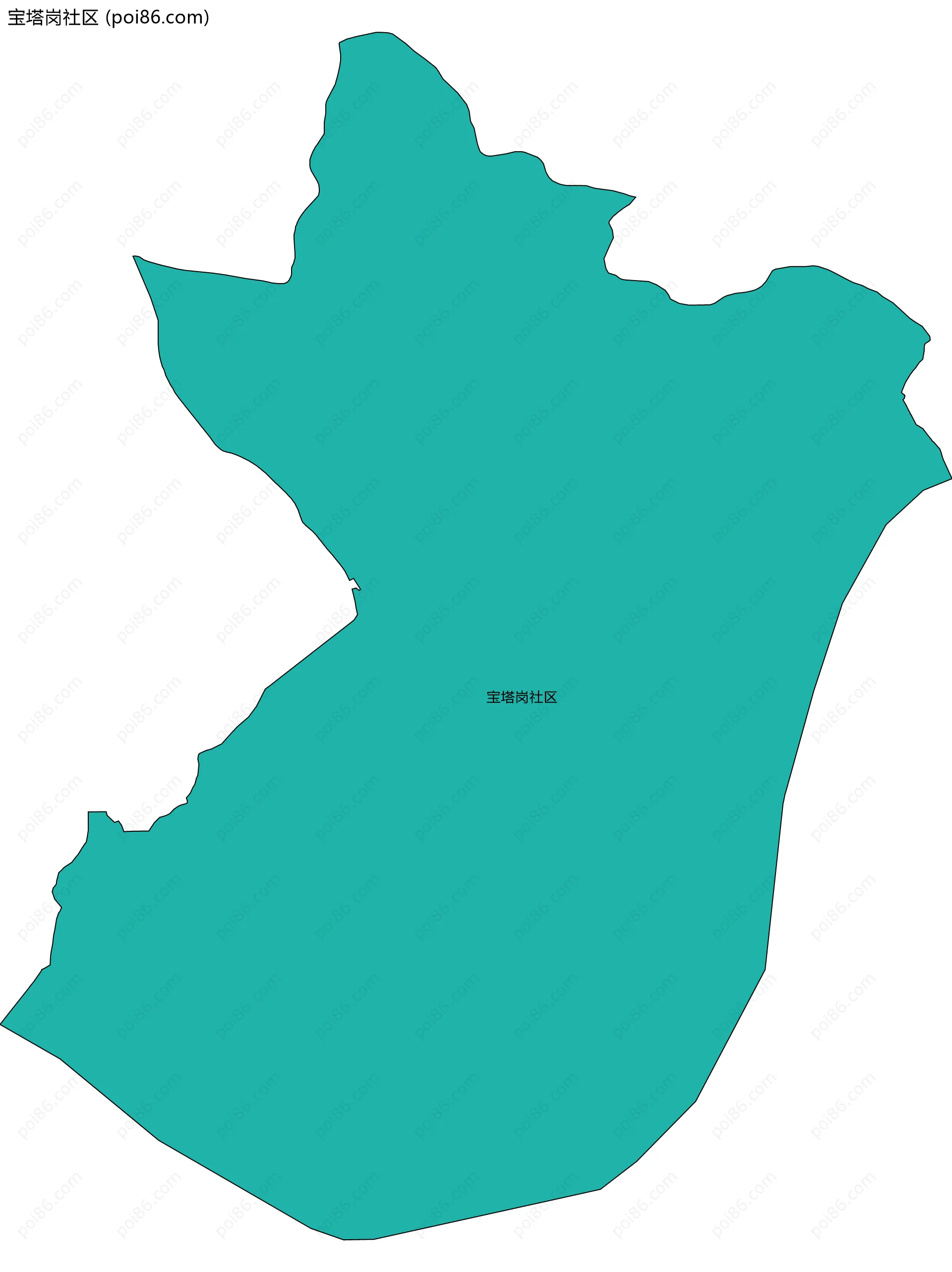 宝塔岗社区边界地图