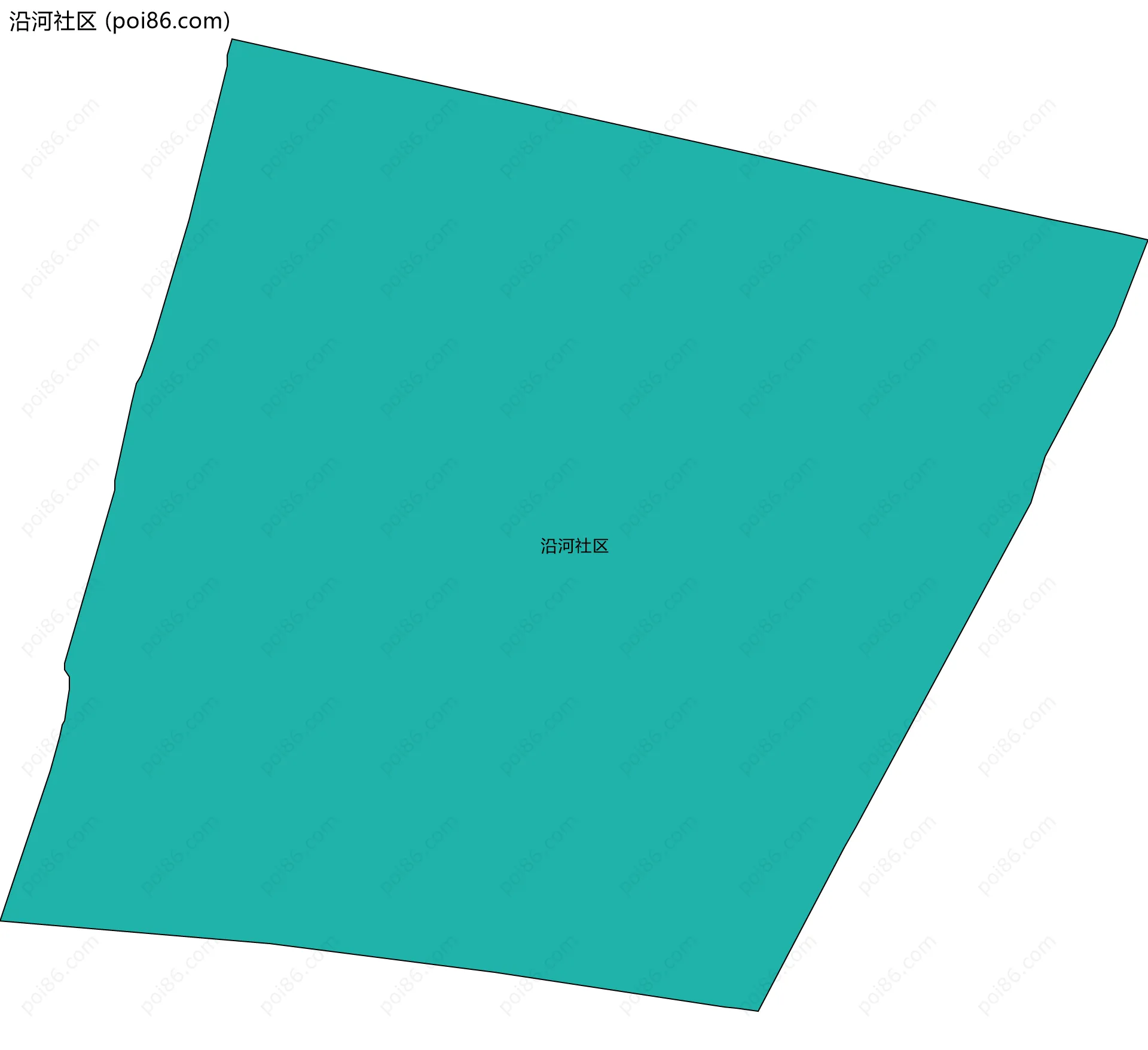 沿河社区边界地图