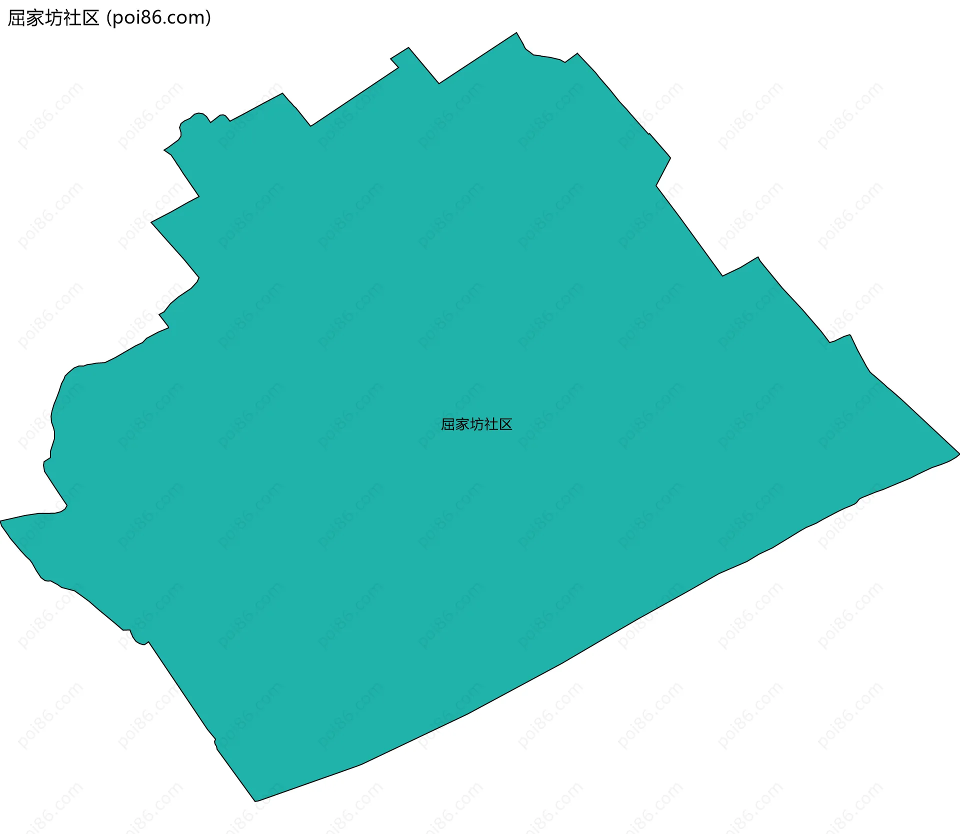 屈家坊社区边界地图