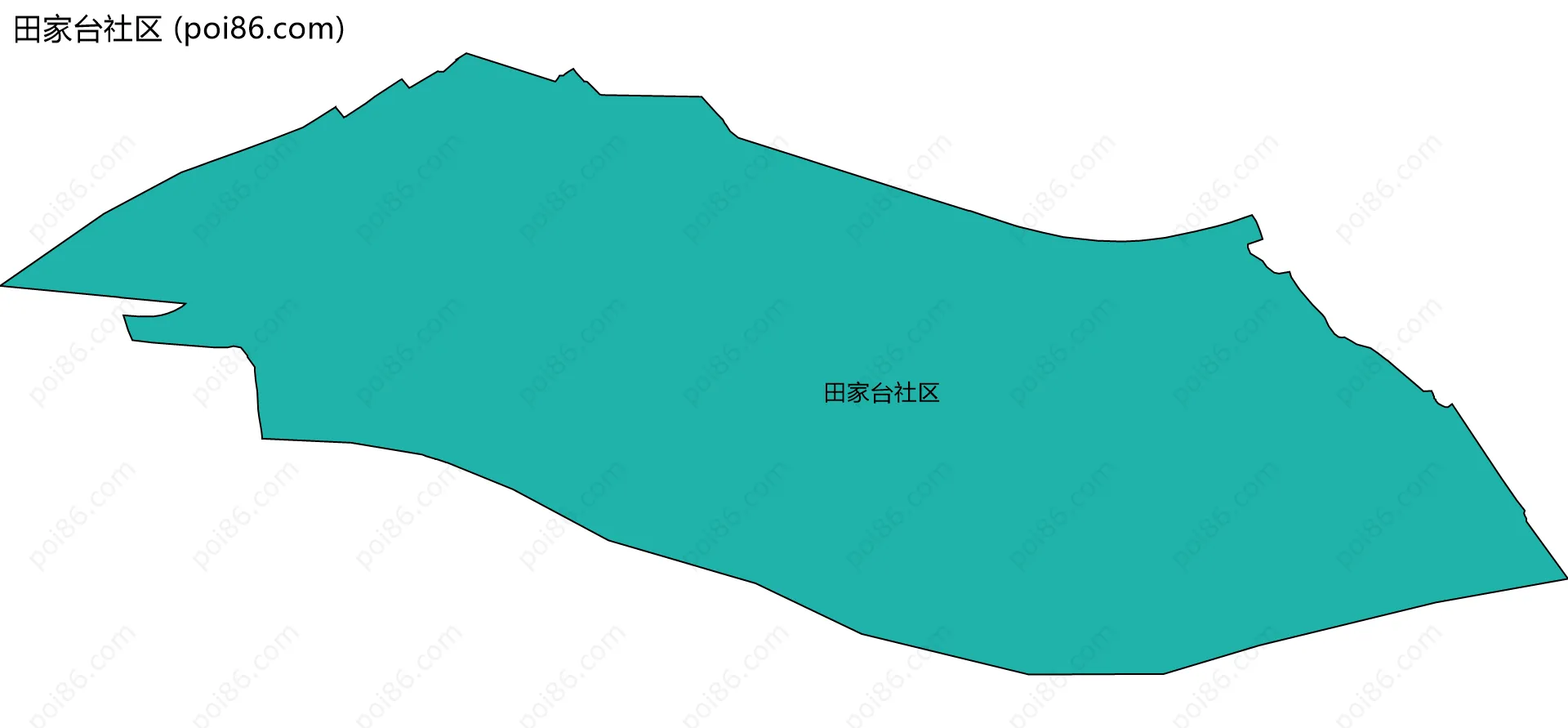 田家台社区边界地图