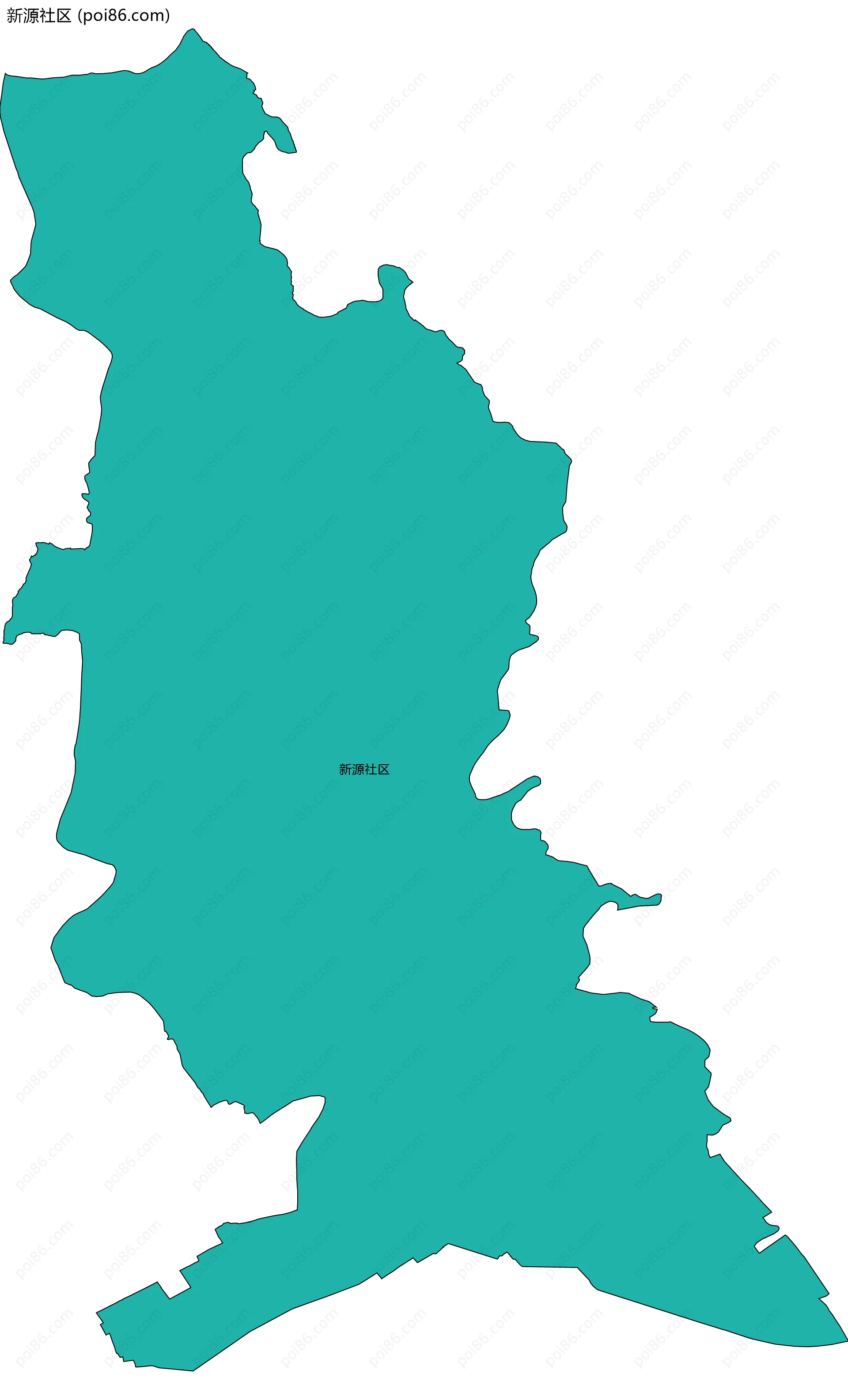 新源社区边界地图