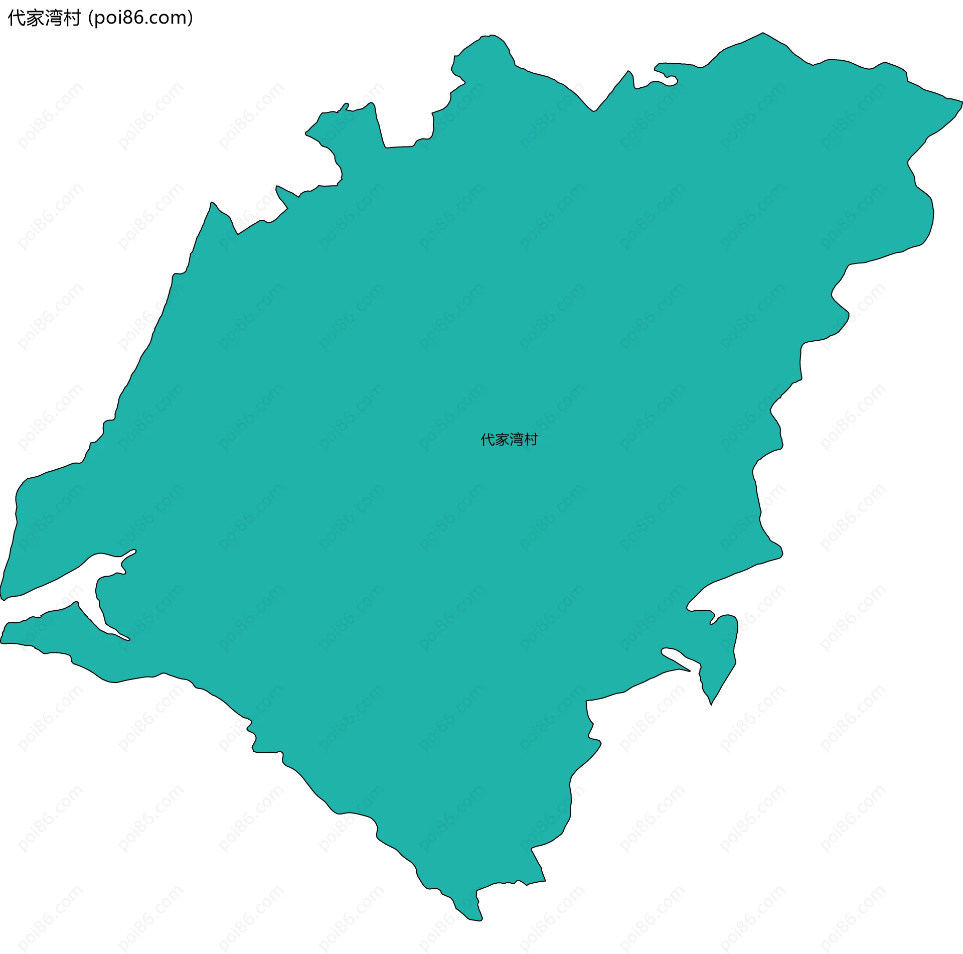代家湾村边界地图