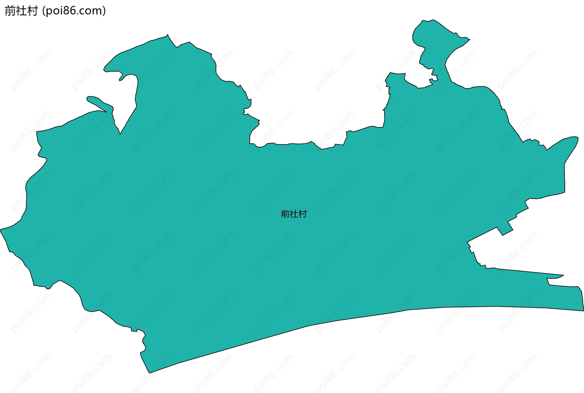 前社村边界地图