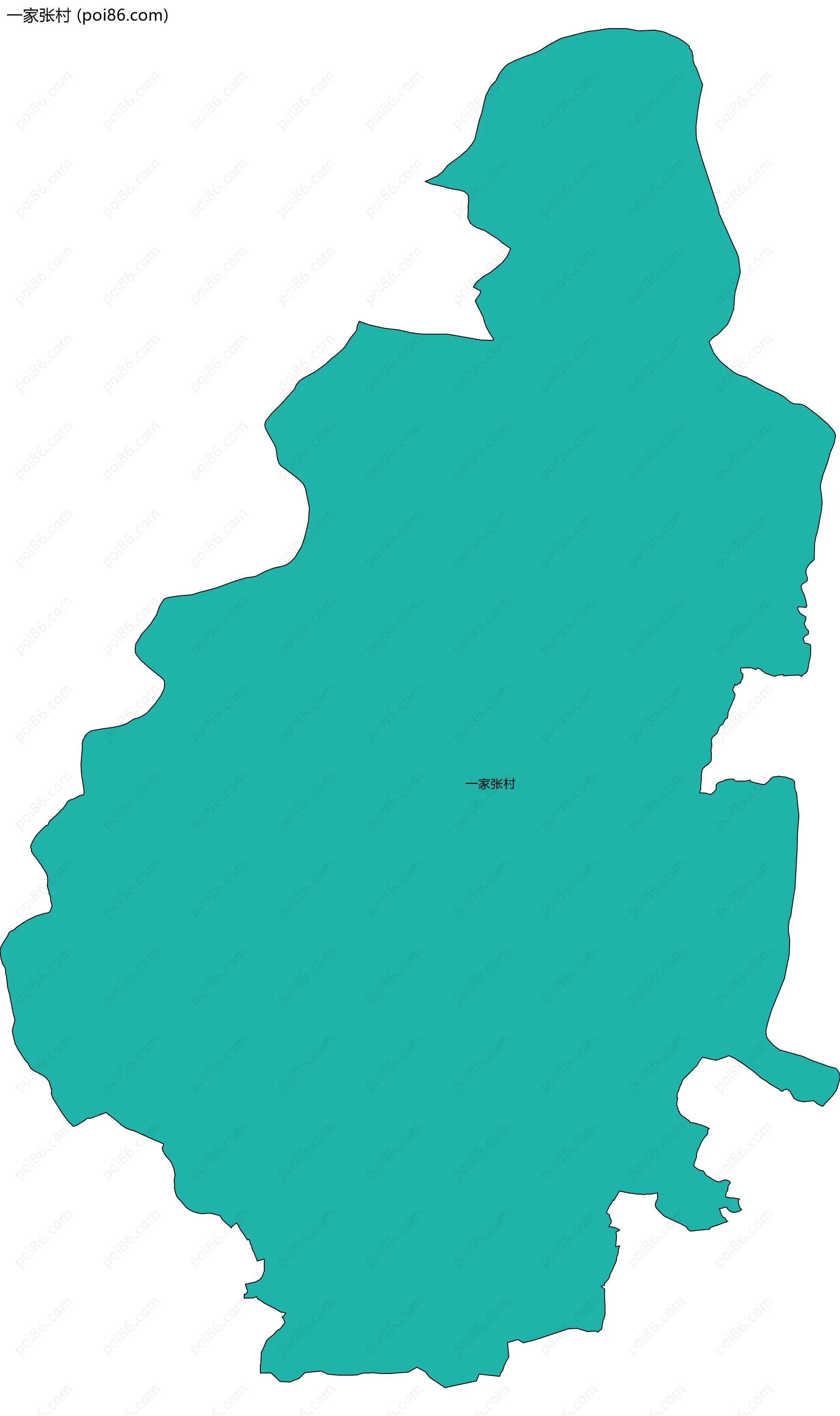 一家张村边界地图