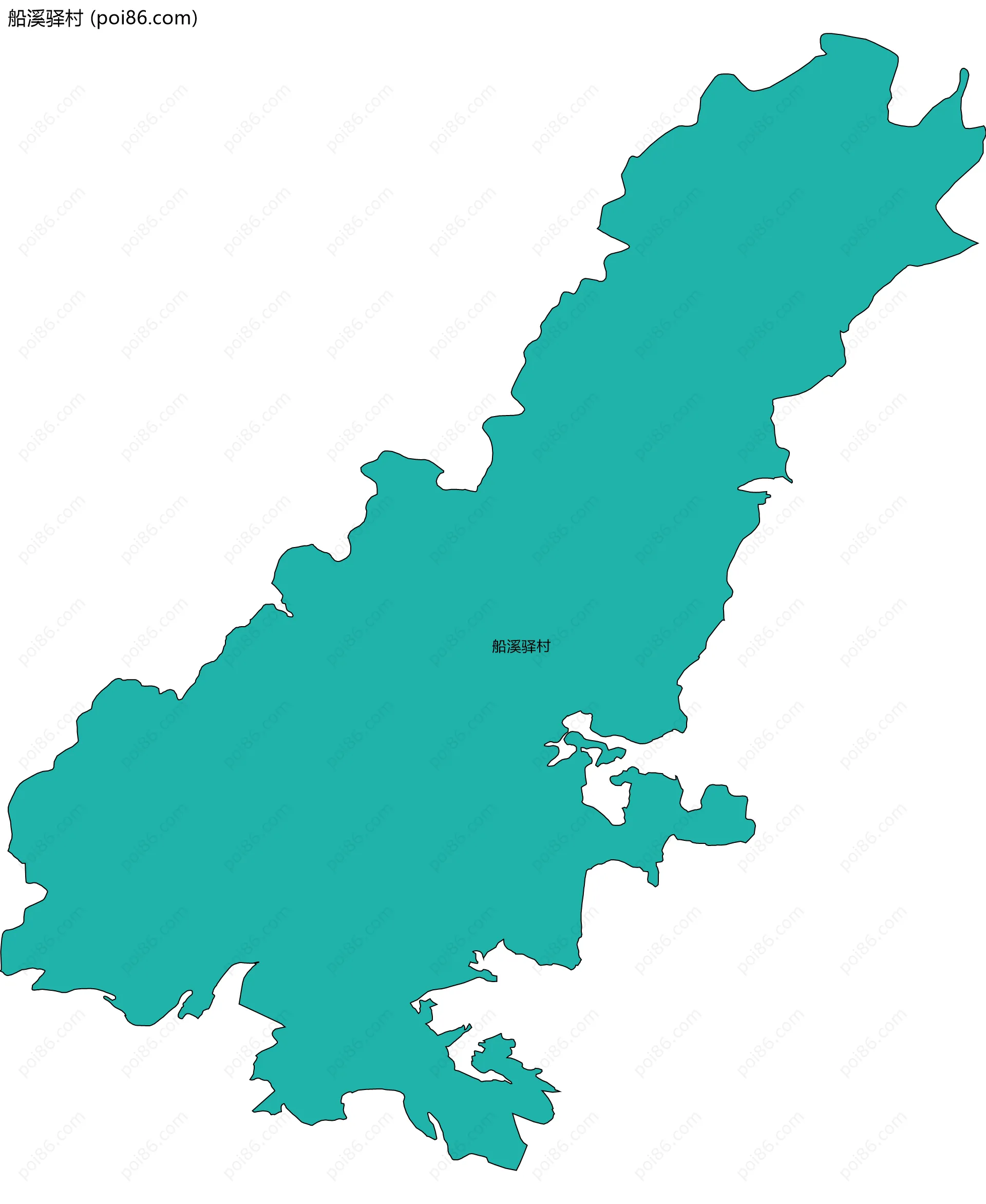 船溪驿村边界地图