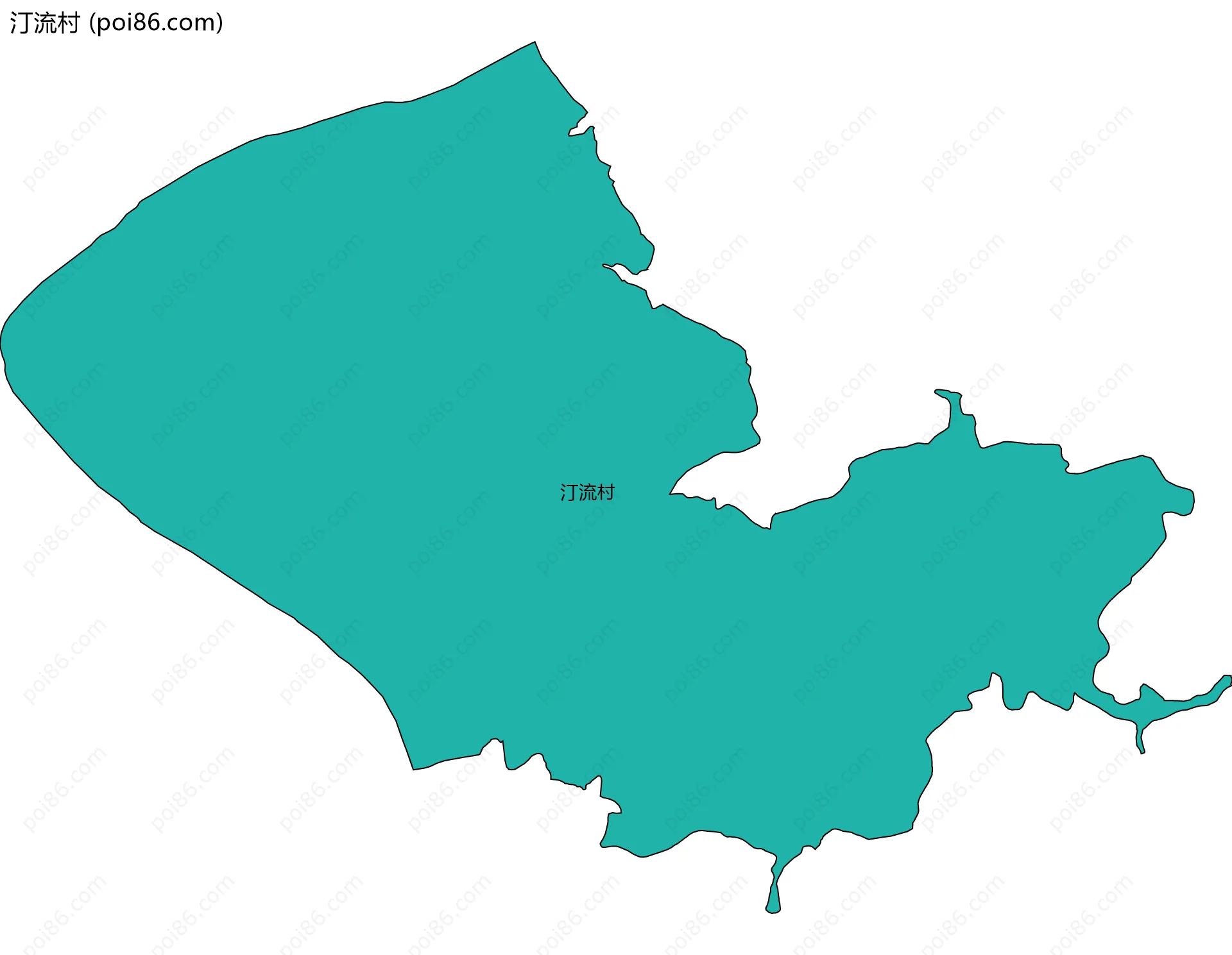 汀流村边界地图