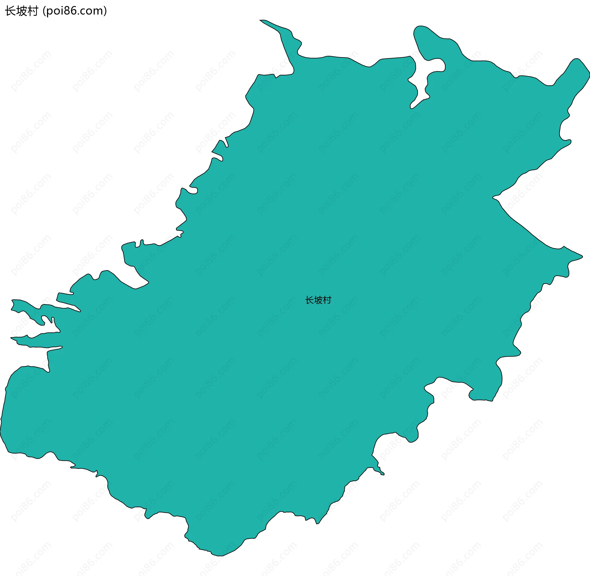 长坡村边界地图