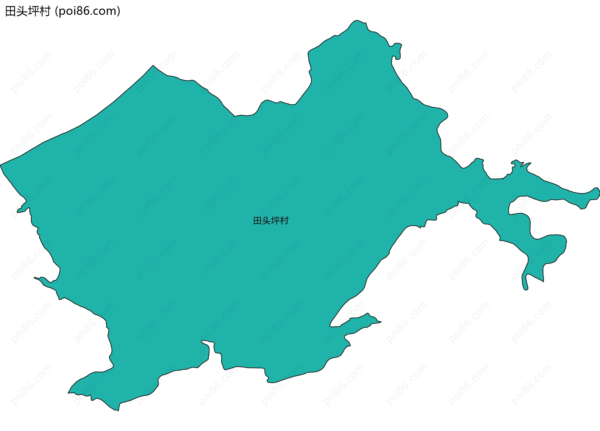 田头坪村边界地图