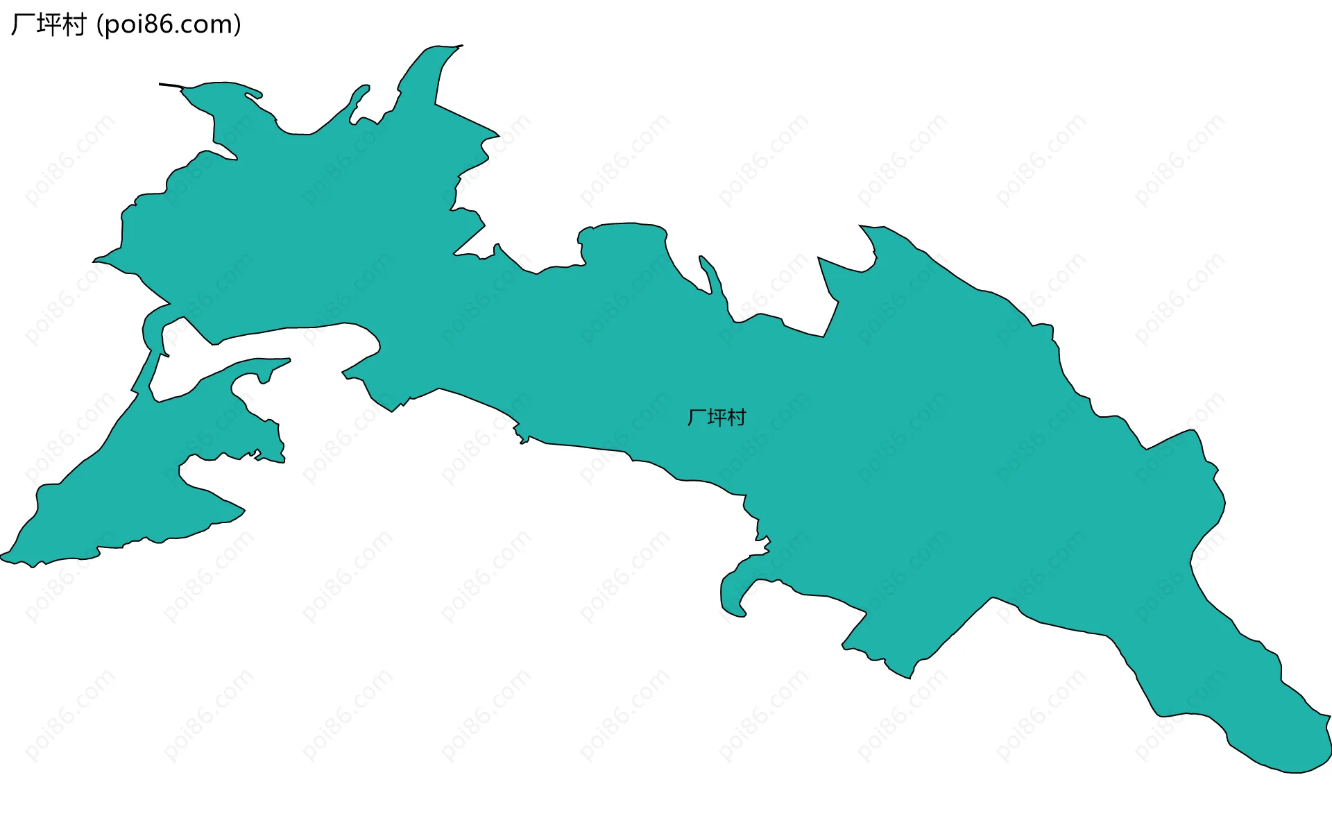 厂坪村边界地图