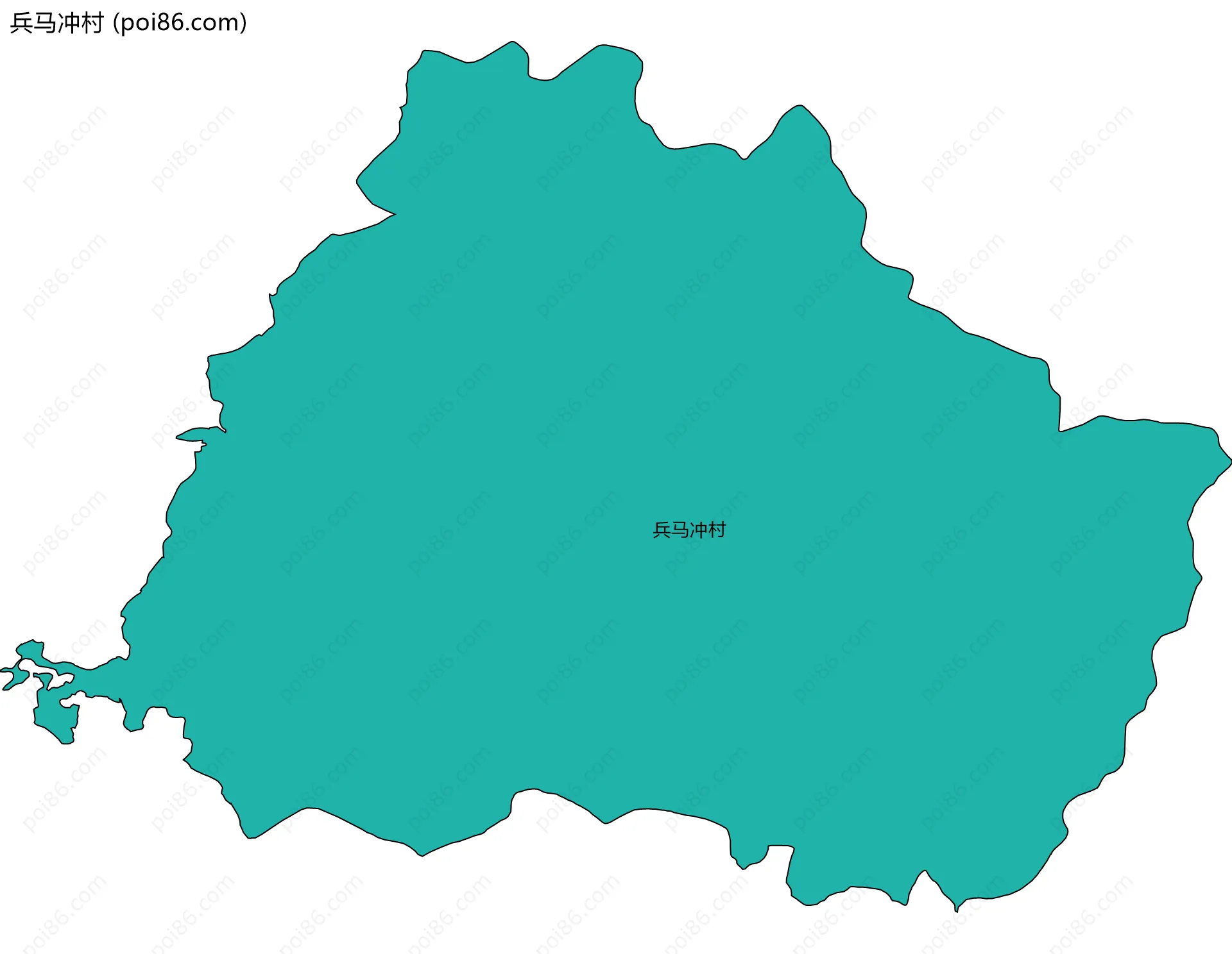 兵马冲村边界地图