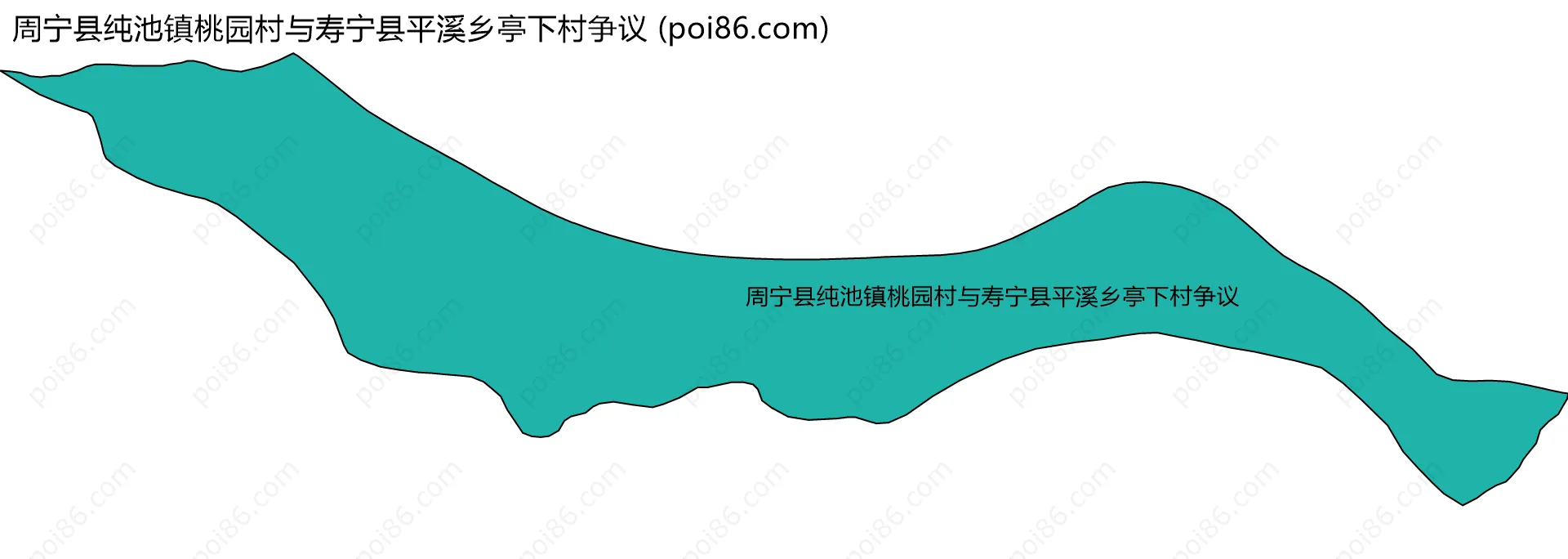 周宁县纯池镇桃园村与寿宁县平溪乡亭下村争议边界地图