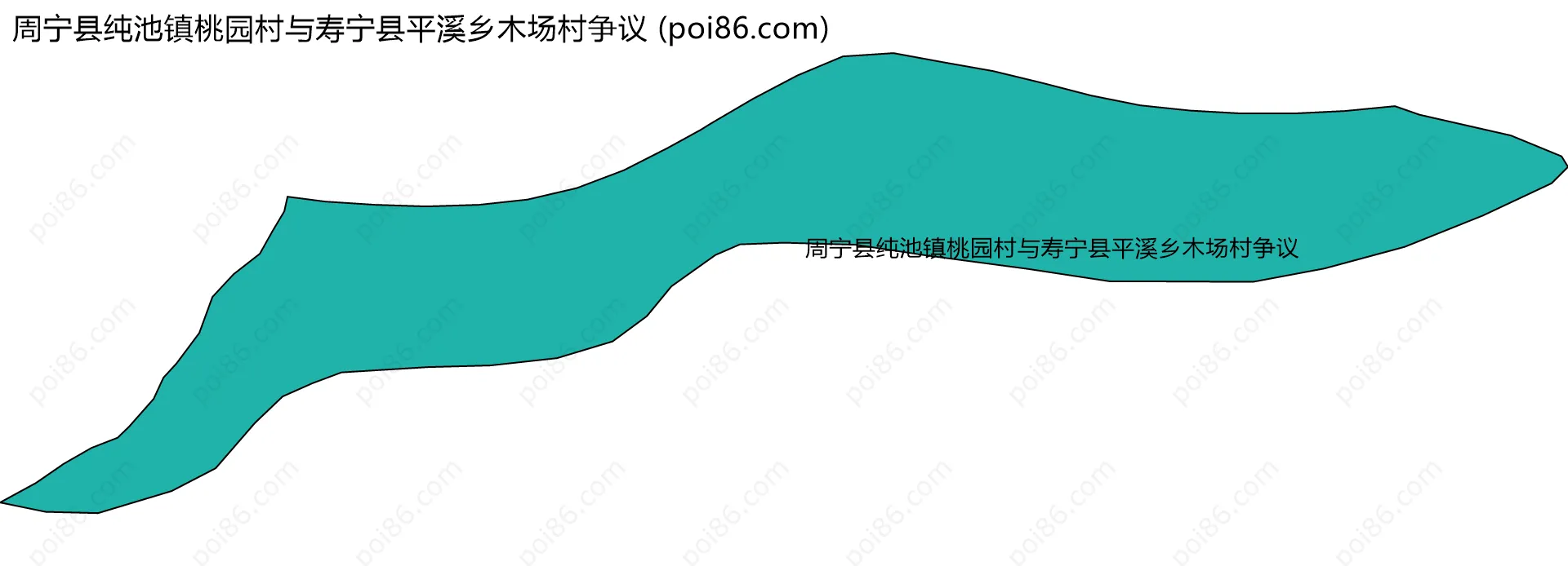 周宁县纯池镇桃园村与寿宁县平溪乡木场村争议边界地图