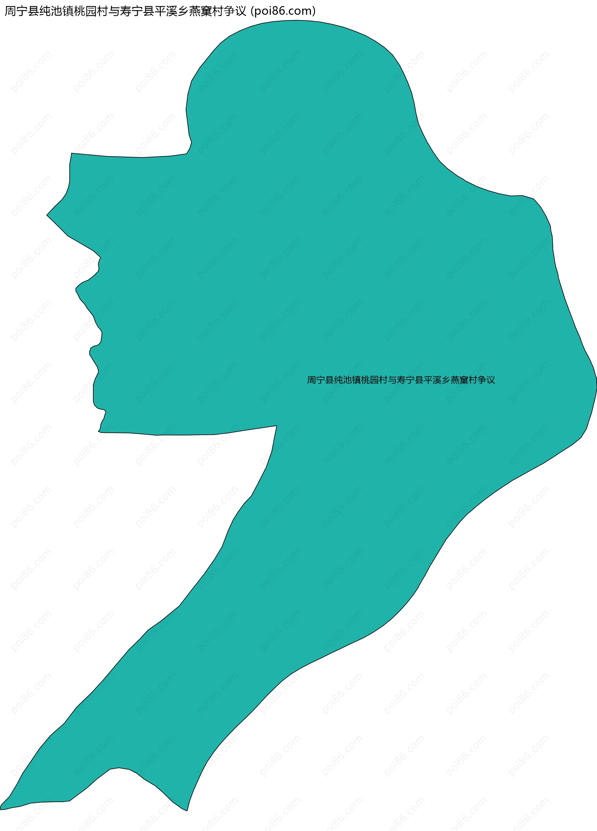 周宁县纯池镇桃园村与寿宁县平溪乡燕窠村争议边界地图