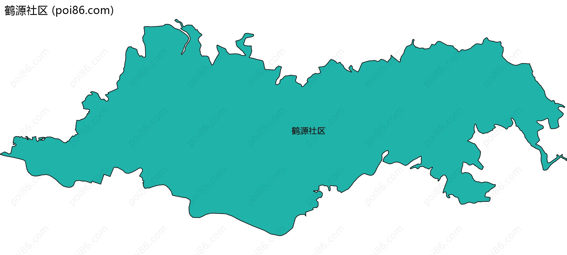 鹤源社区边界地图