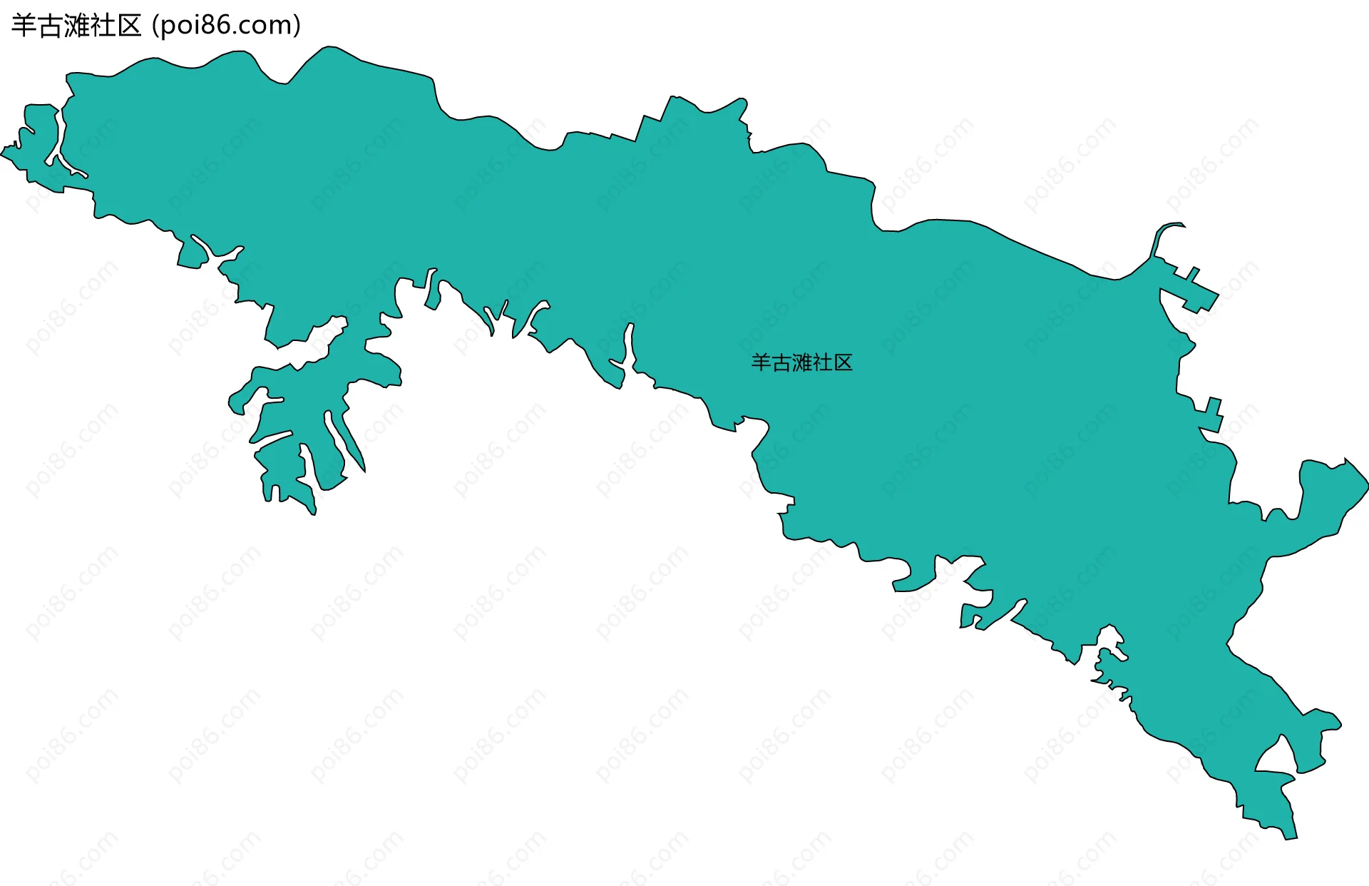 羊古滩社区边界地图