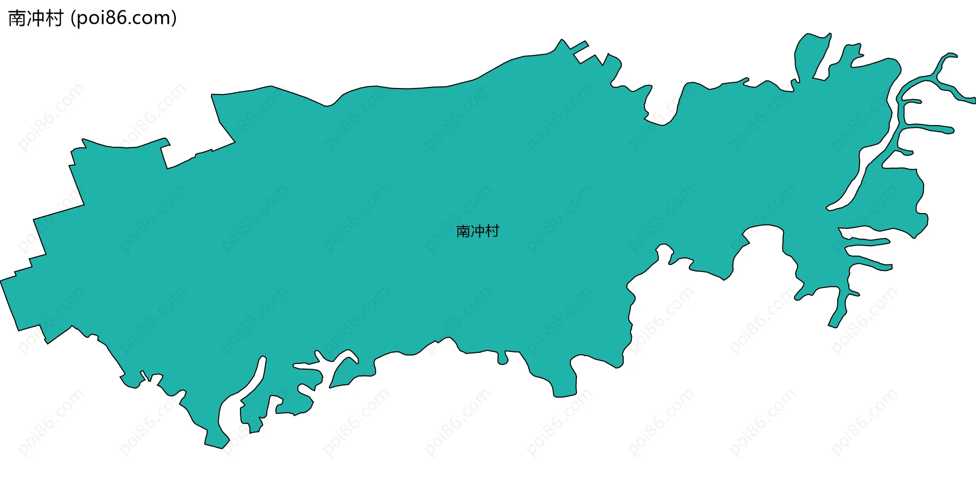 南冲村边界地图