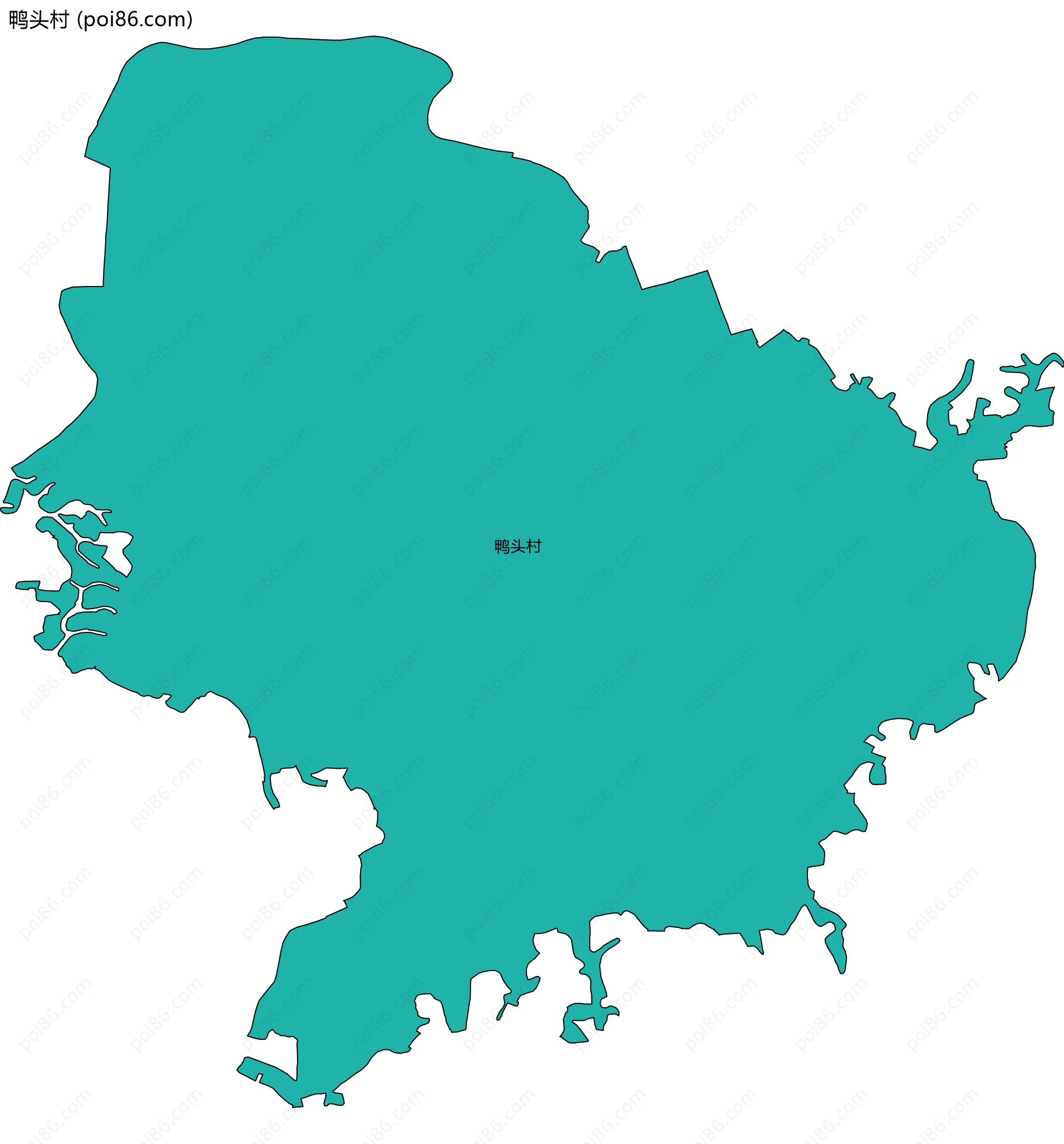 鸭头村边界地图