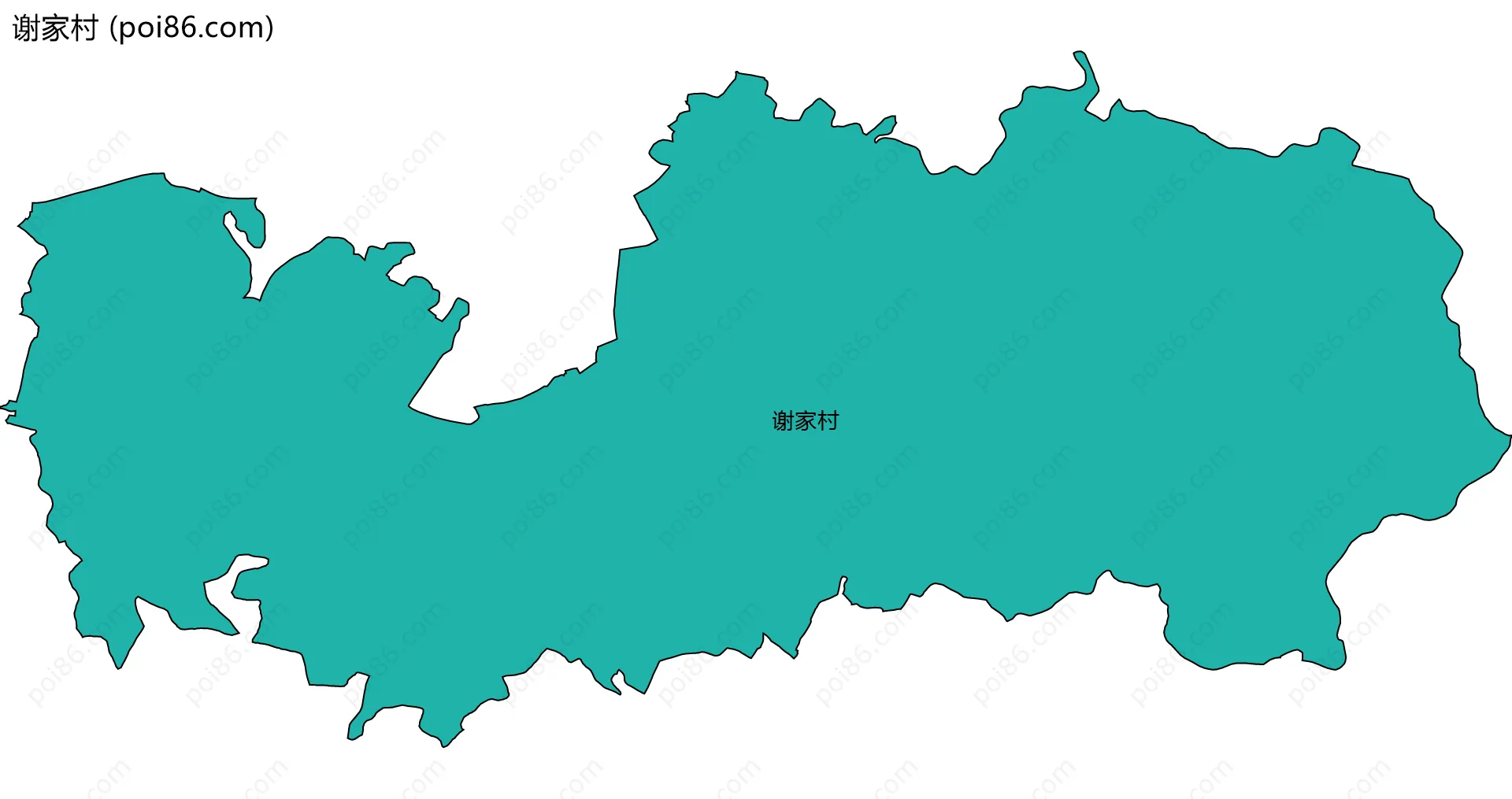 谢家村边界地图