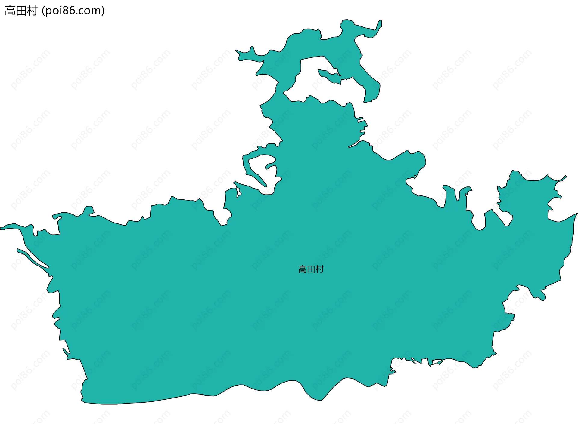 高田村边界地图