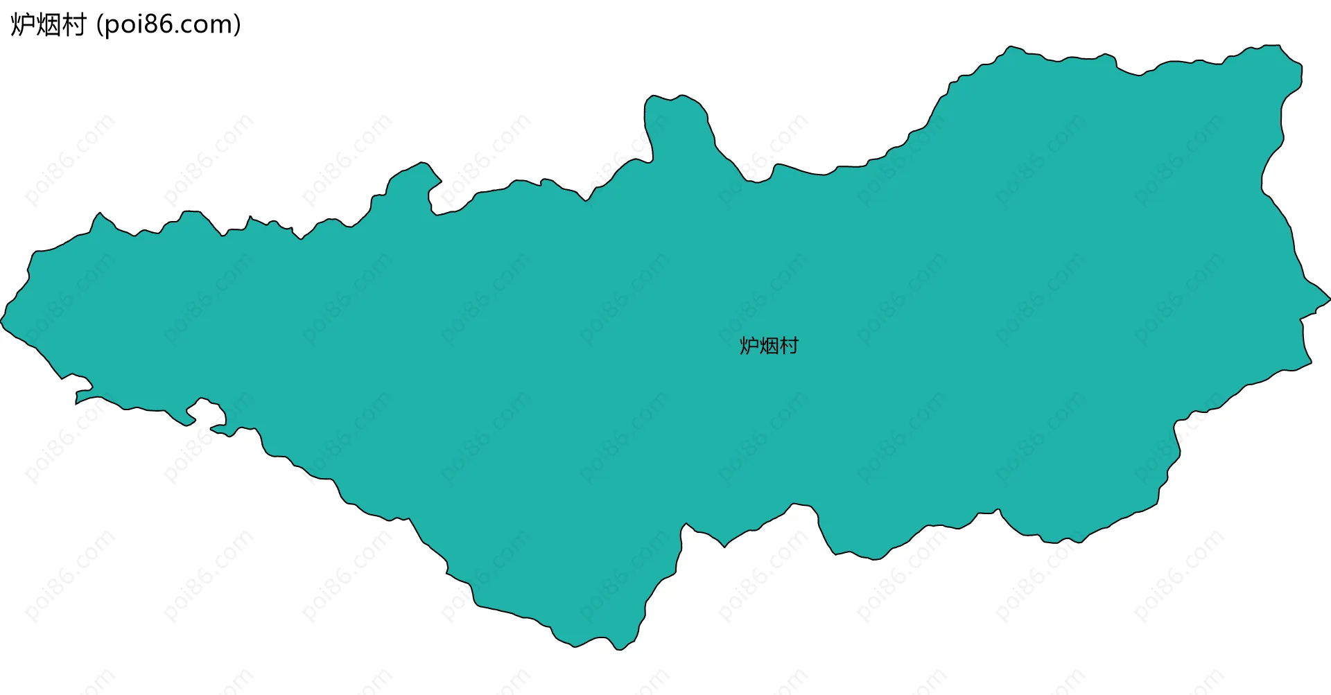 炉烟村边界地图