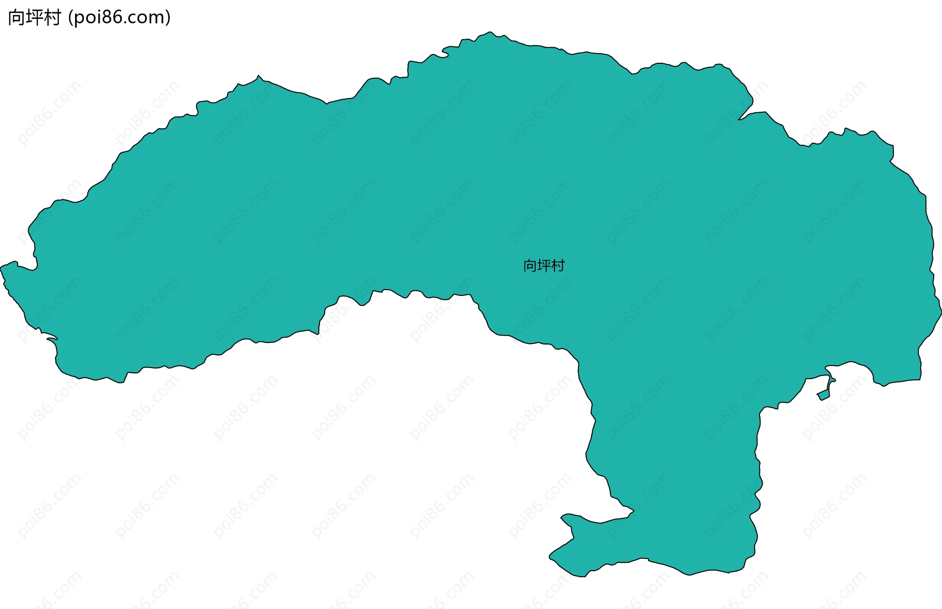 向坪村边界地图