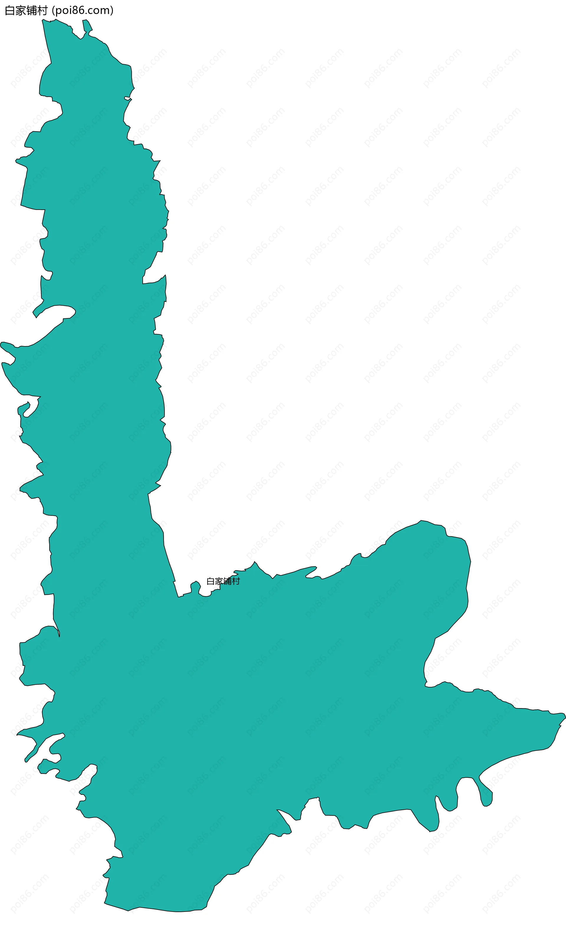 白家铺村边界地图