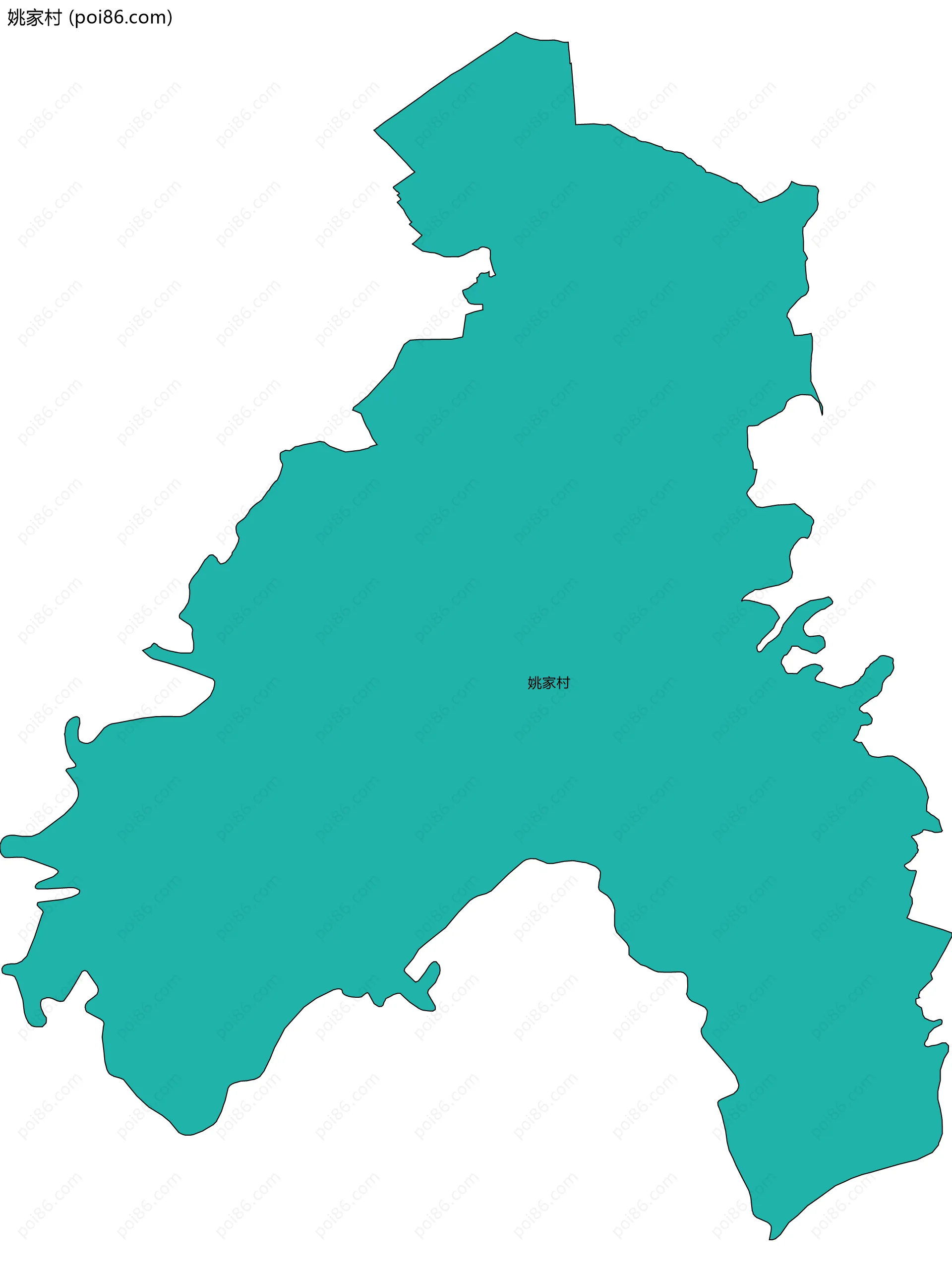 姚家村边界地图