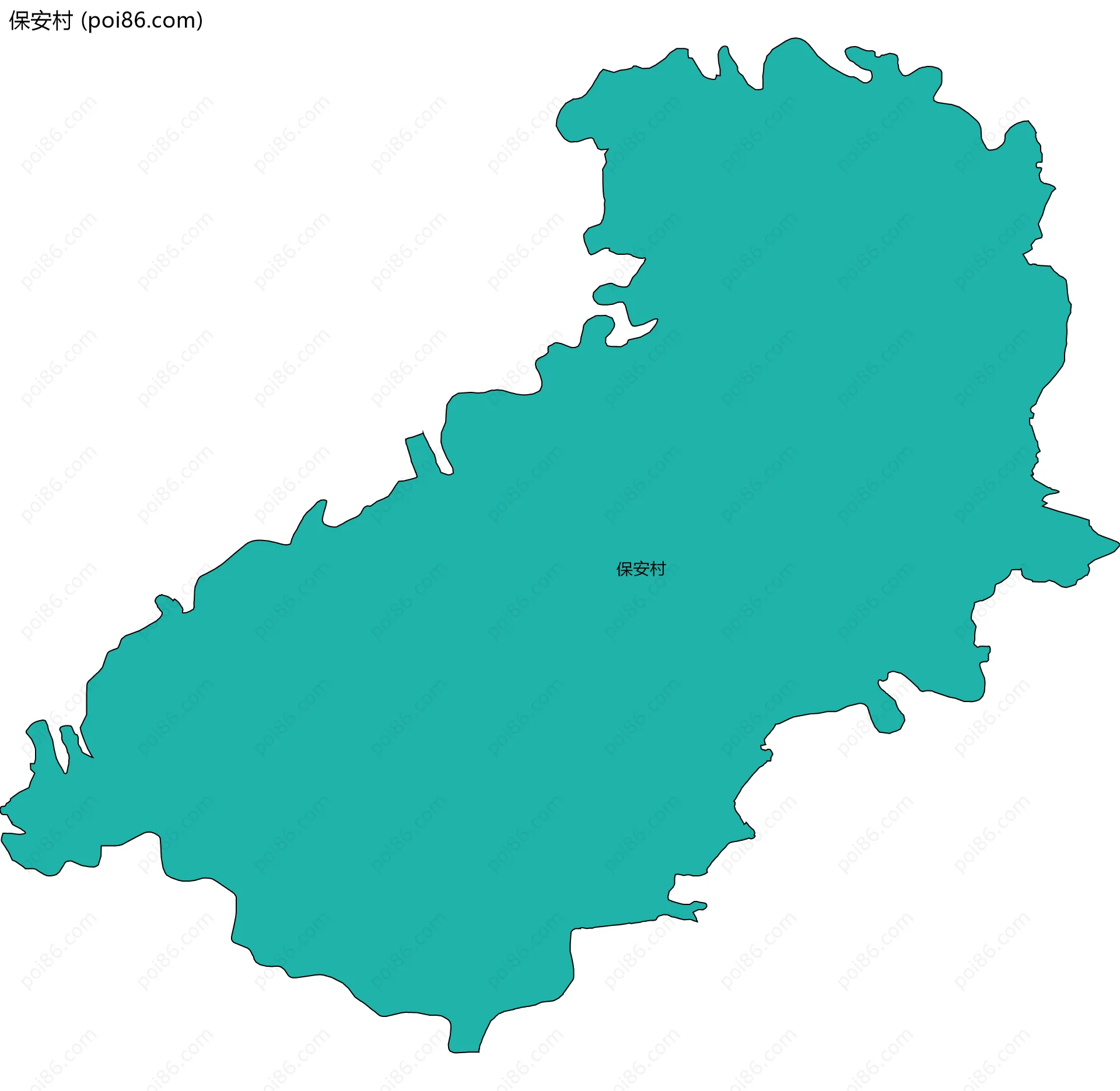 保安村边界地图
