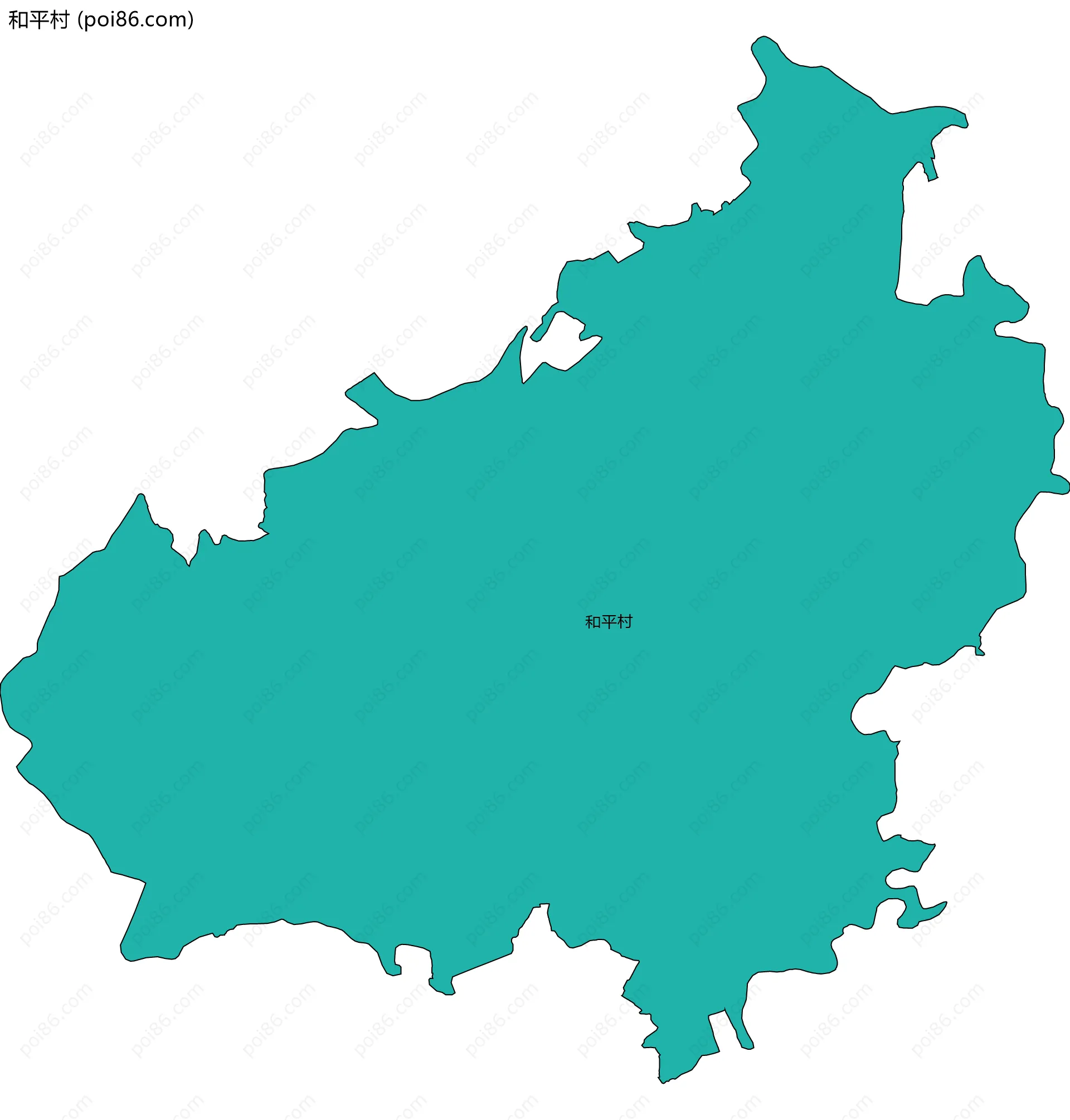 和平村边界地图