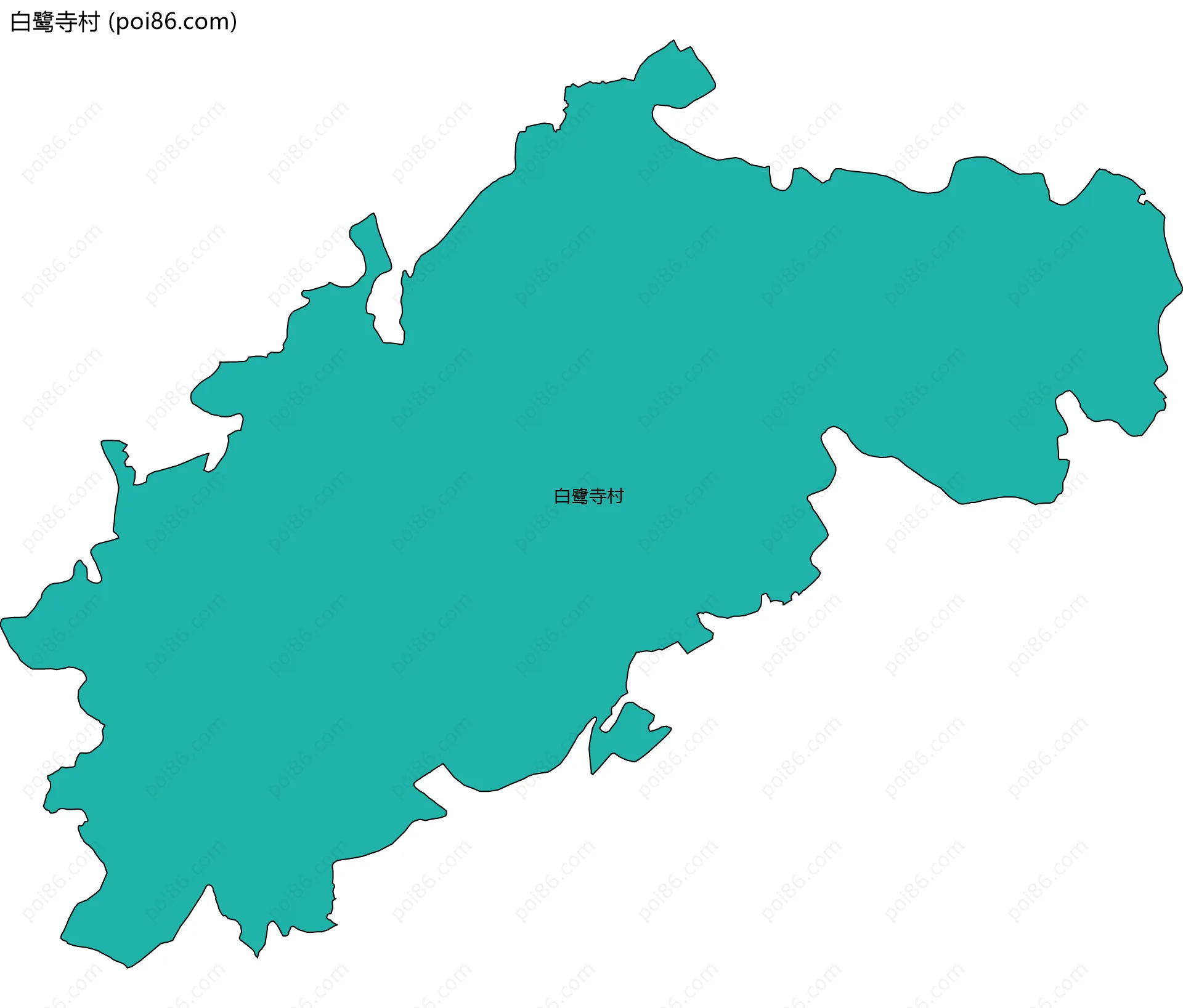 白鹭寺村边界地图