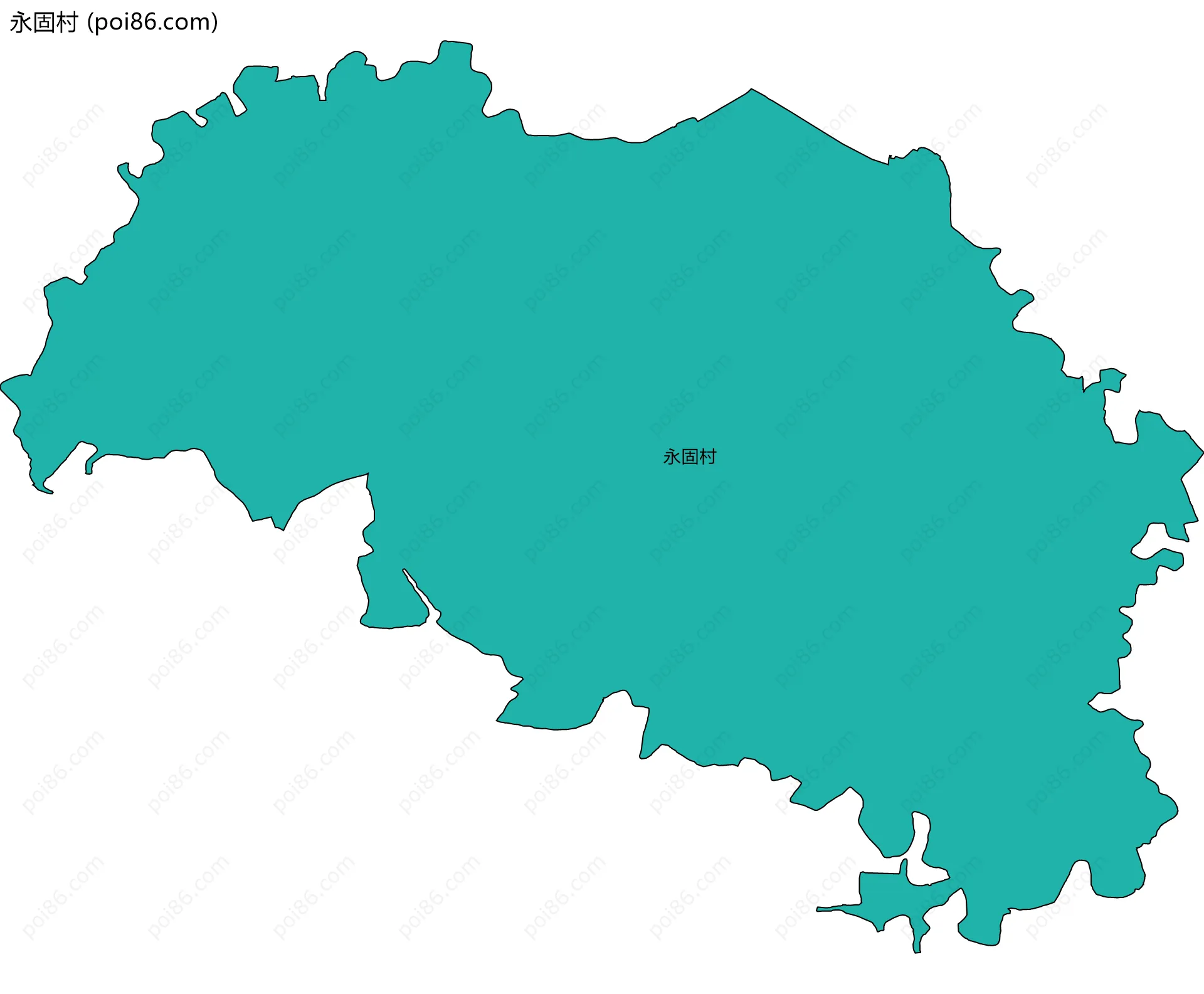 永固村边界地图