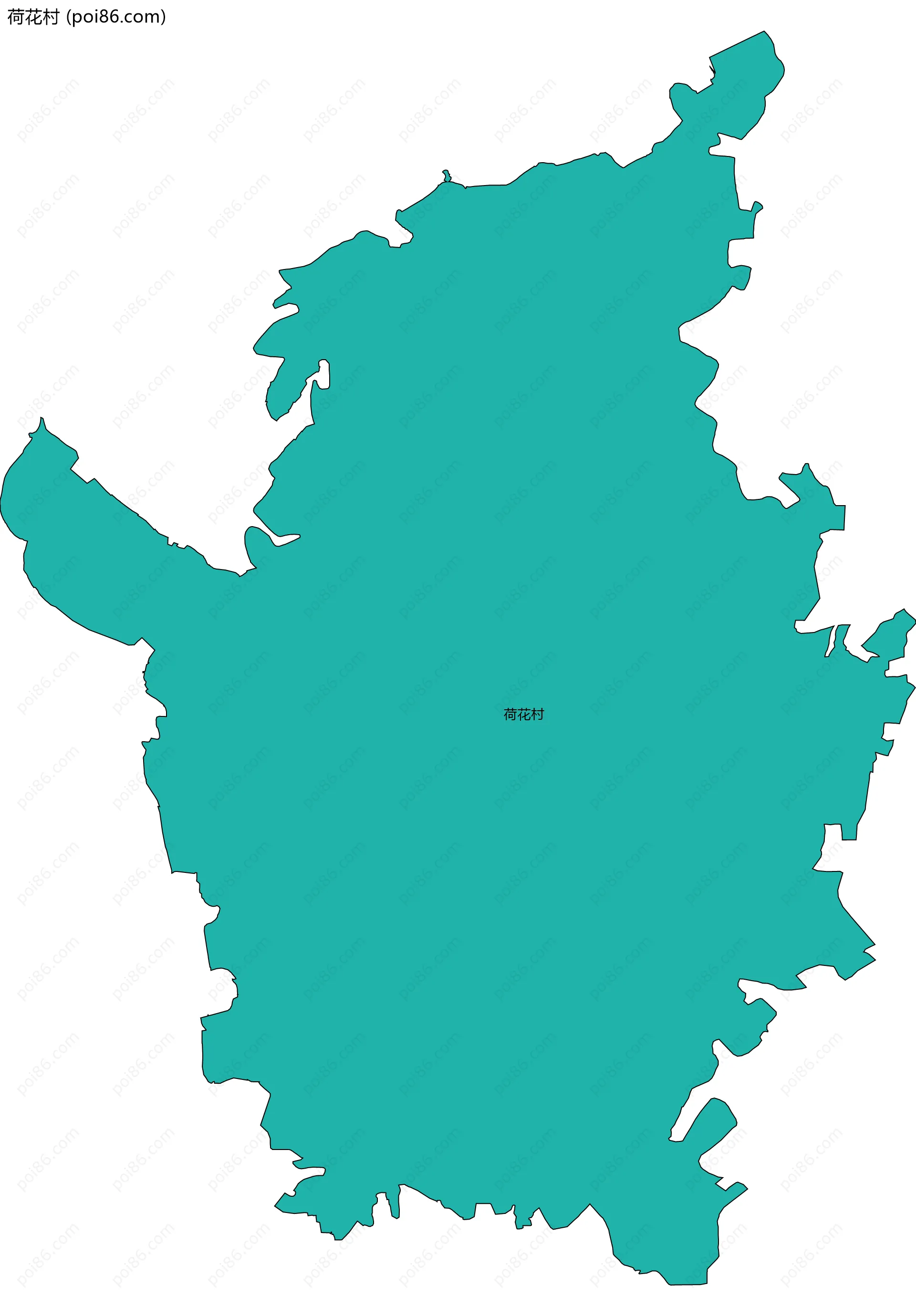 荷花村边界地图