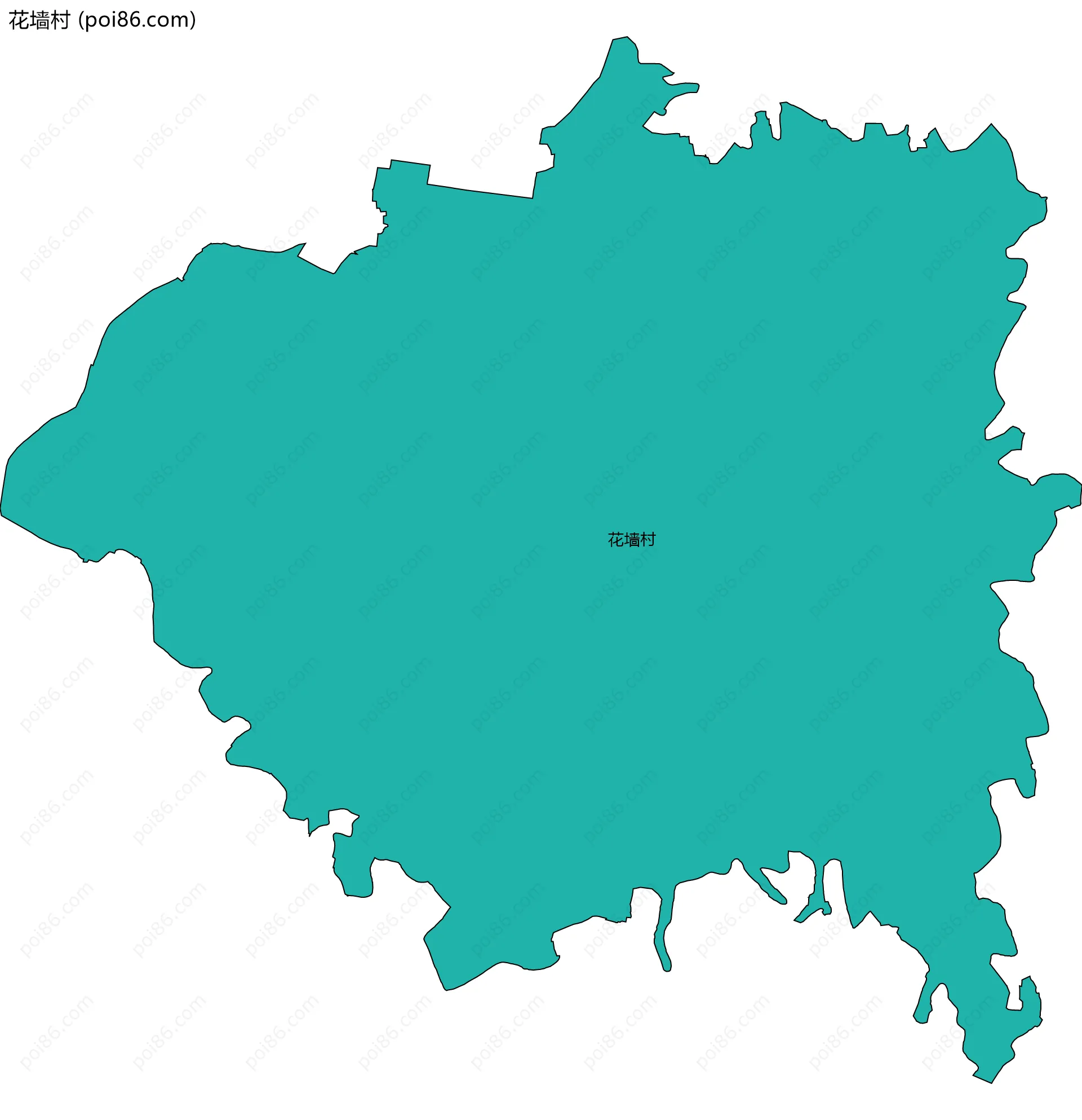花墙村边界地图