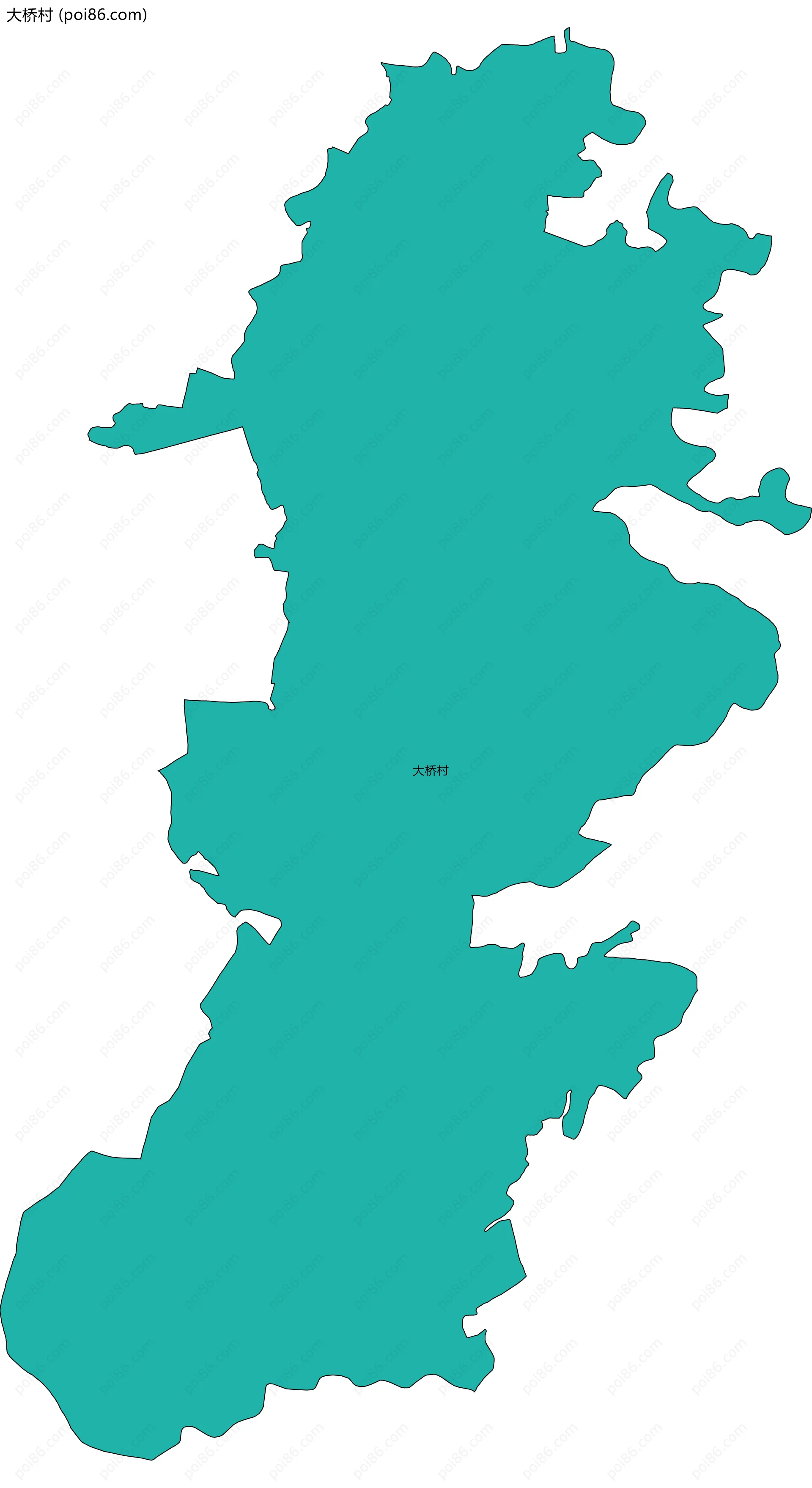 大桥村边界地图